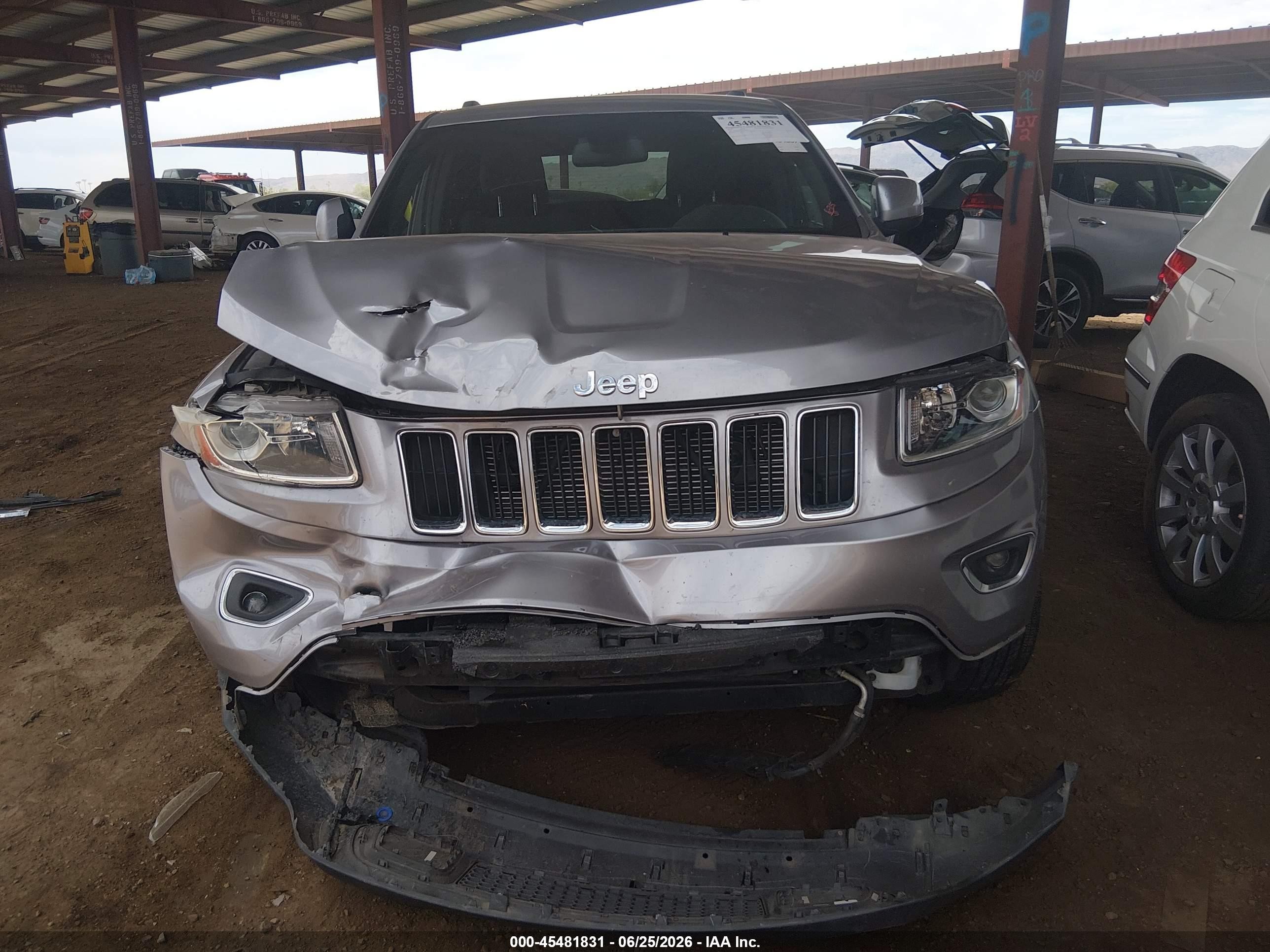 2014 Jeep Grand Cherokee Laredo Серый vin: 1C4RJEAG8EC239962