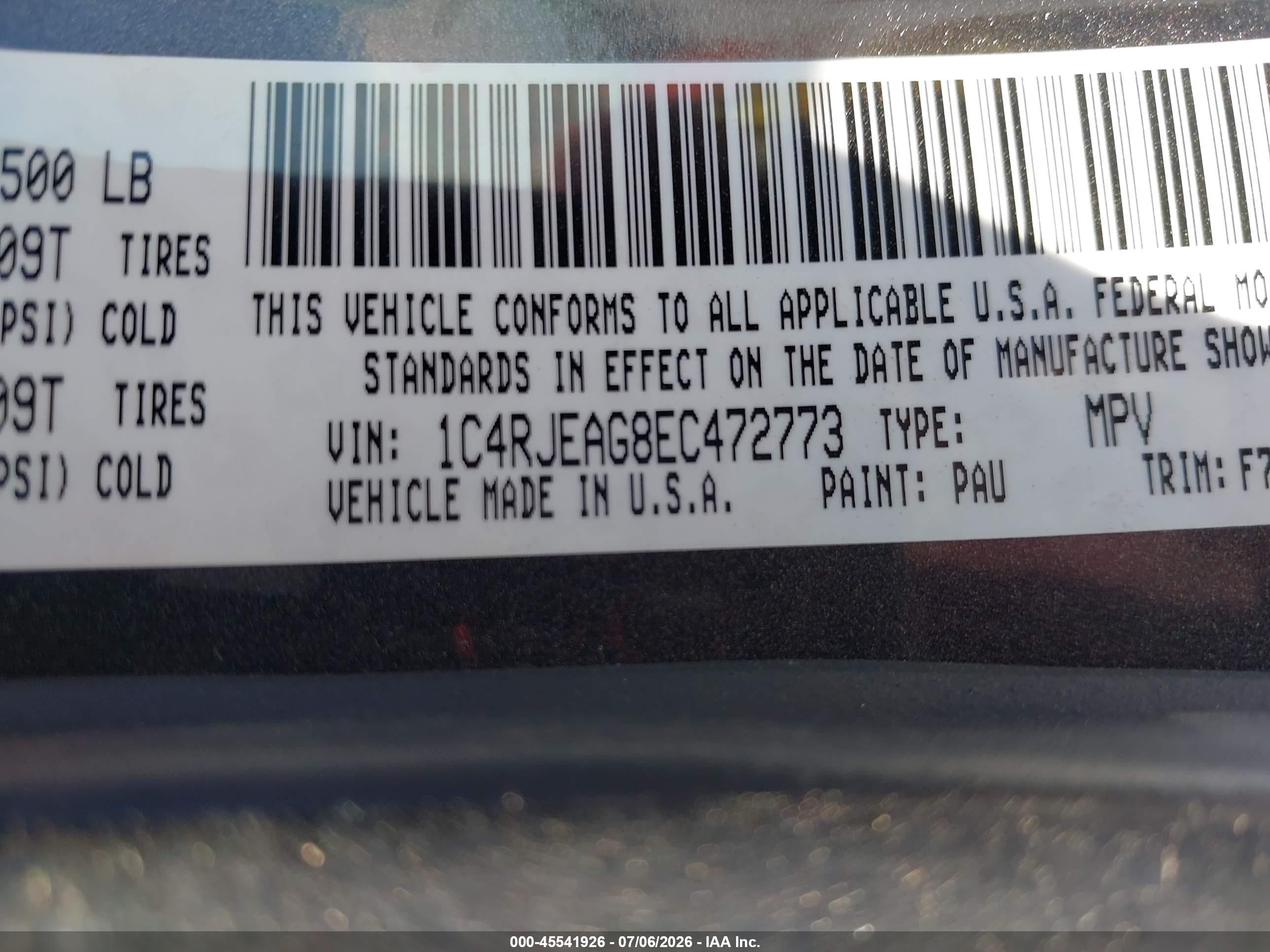 2014 Jeep Grand Cherokee Laredo Gray vin: 1C4RJEAG8EC472773