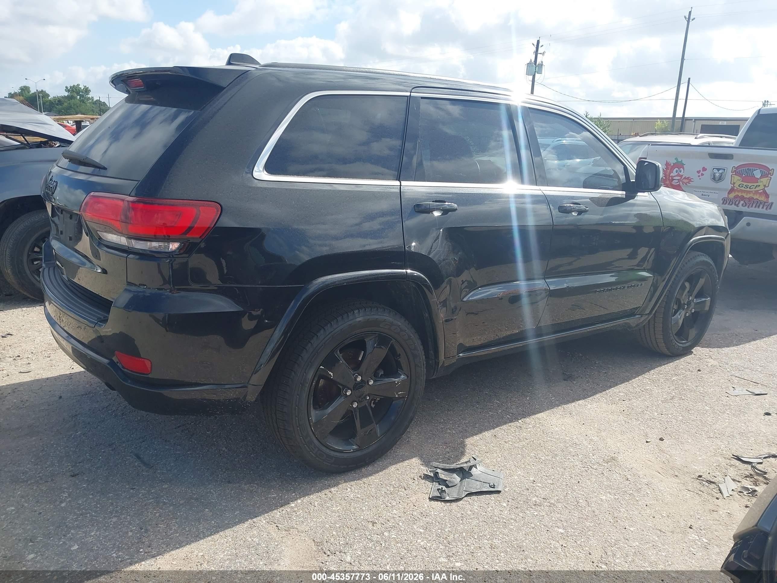 2015 Jeep Grand Cherokee Altitude Black vin: 1C4RJEAG8FC152791