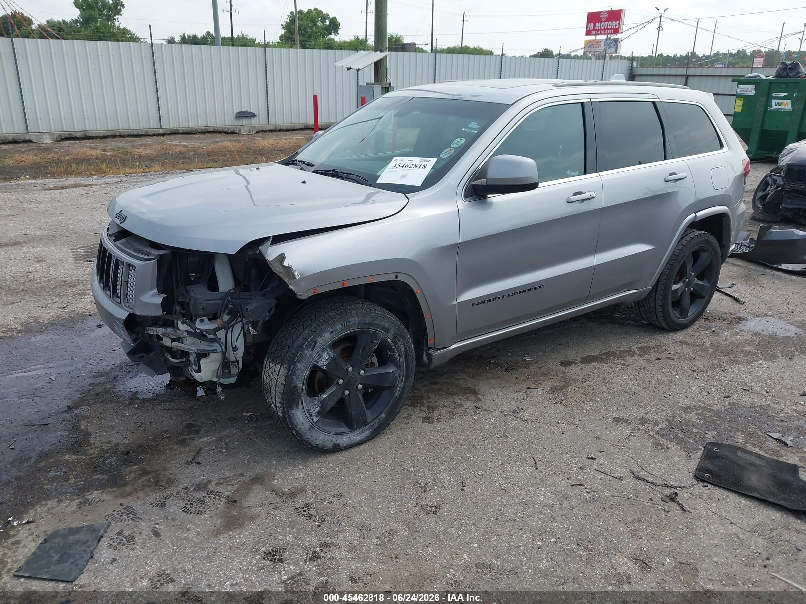 2015 Jeep Grand Cherokee Altitude Gray vin: 1C4RJEAG8FC863018