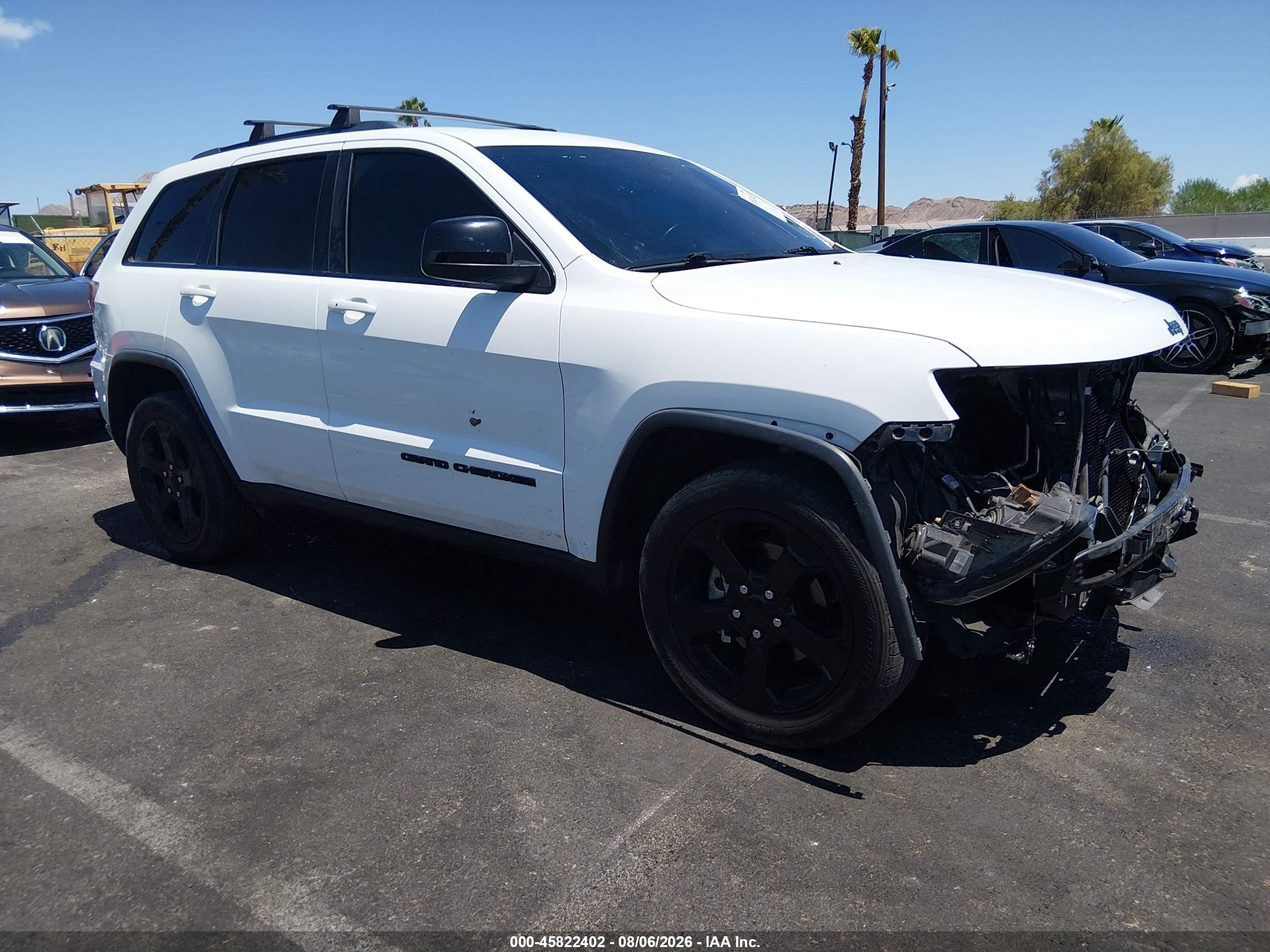 2019 Jeep Grand Cherokee Upland 4x2 White vin: 1C4RJEAG8KC789965