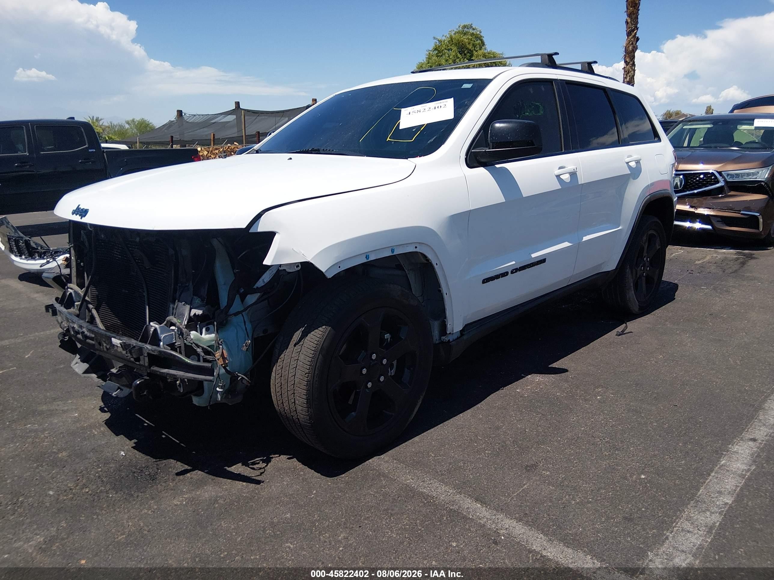 2019 Jeep Grand Cherokee Upland 4x2 White vin: 1C4RJEAG8KC789965