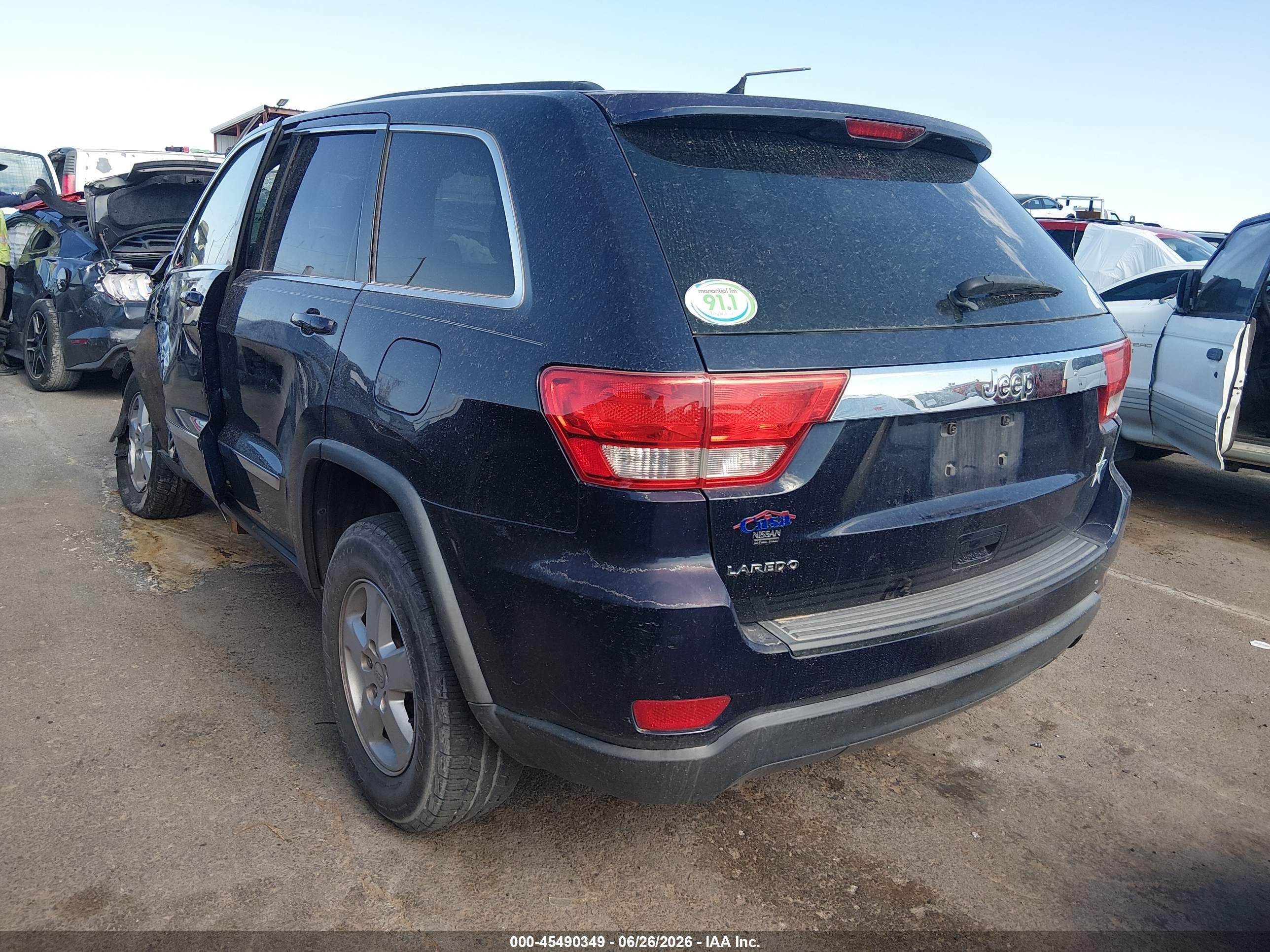 2013 Jeep Grand Cherokee Laredo Dark Blue vin: 1C4RJEAG9DC517122