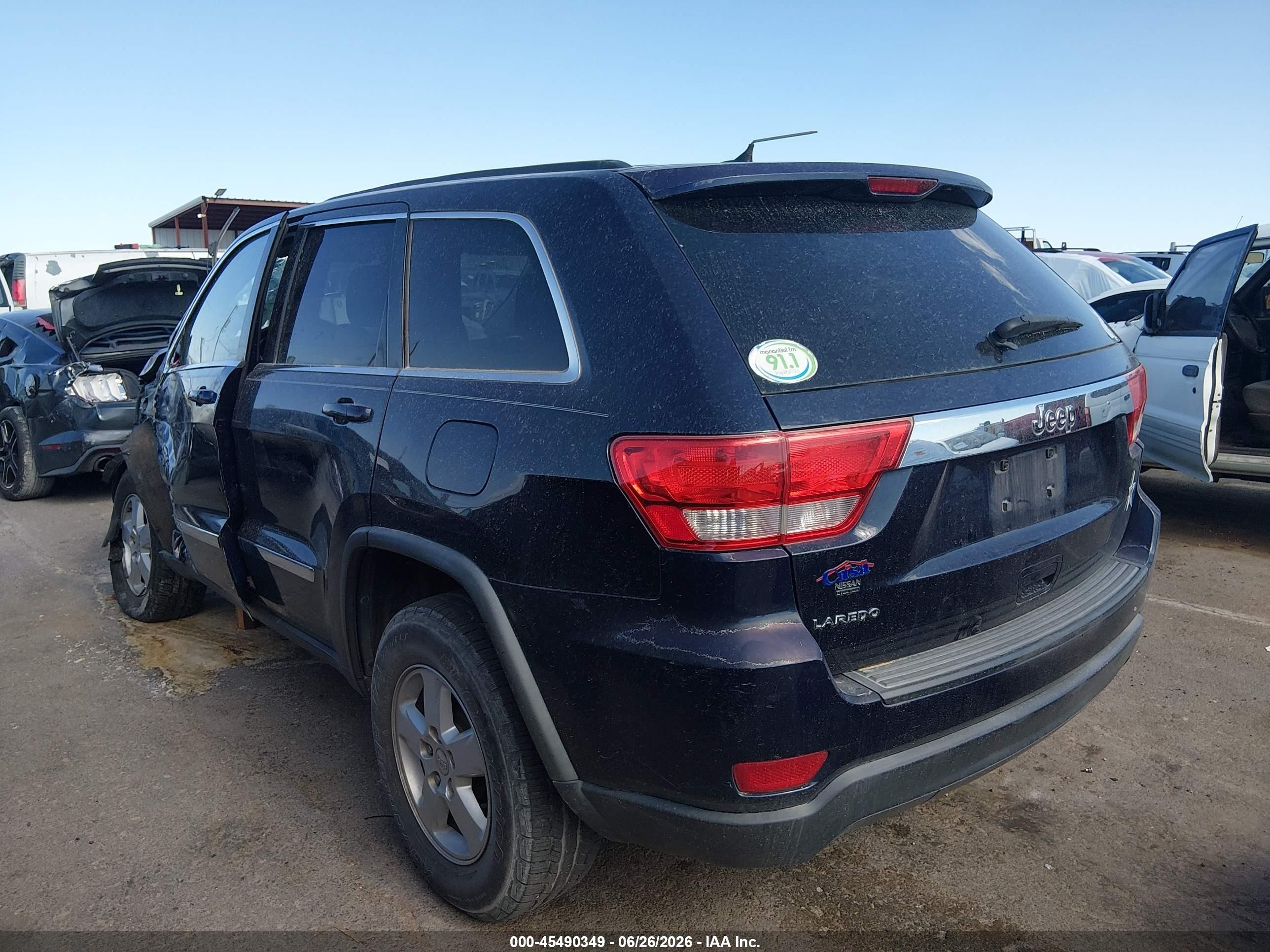 2013 Jeep Grand Cherokee Laredo Dark Blue vin: 1C4RJEAG9DC517122