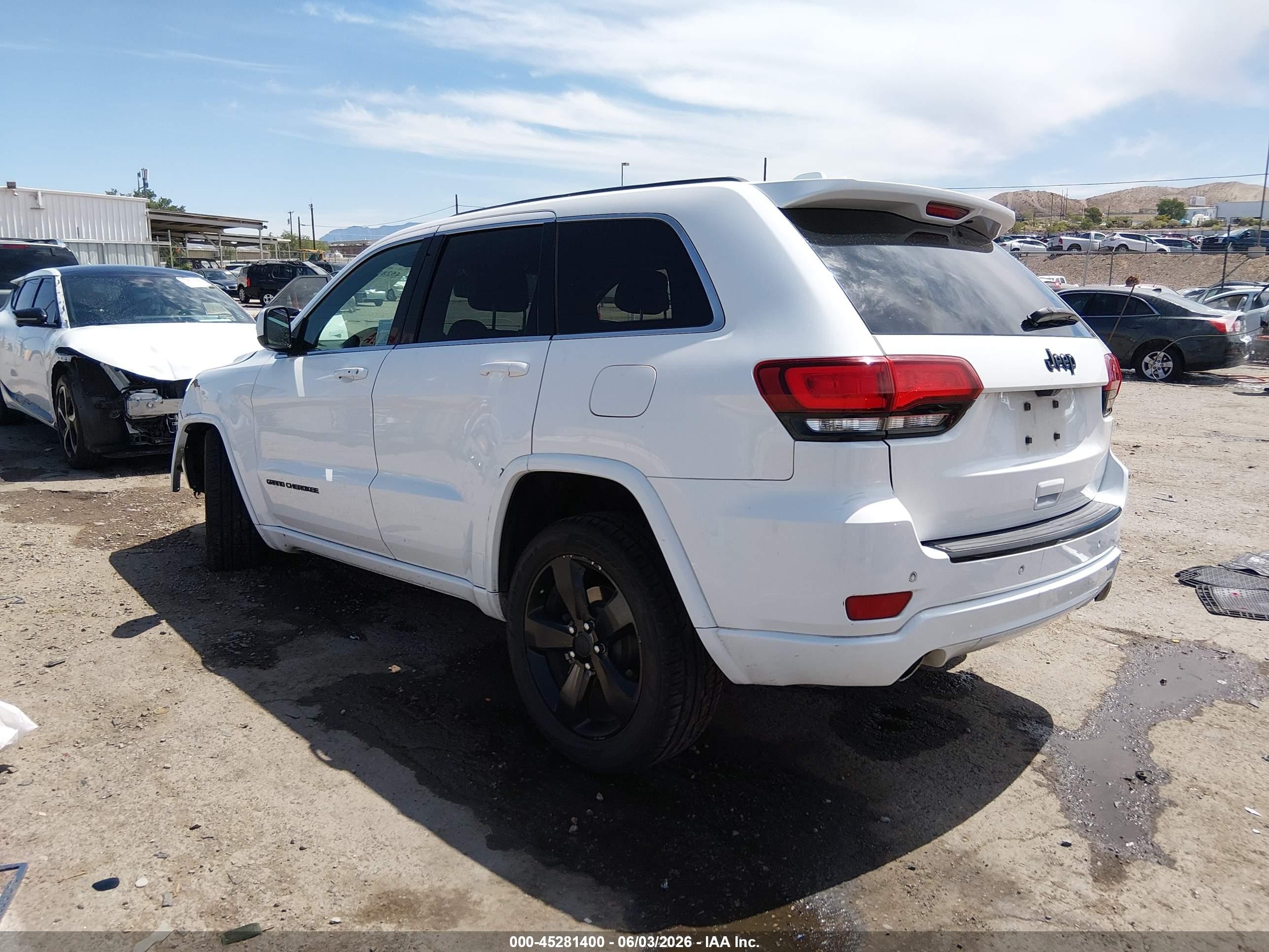 2015 Jeep Grand Cherokee Altitude White vin: 1C4RJEAG9FC936039