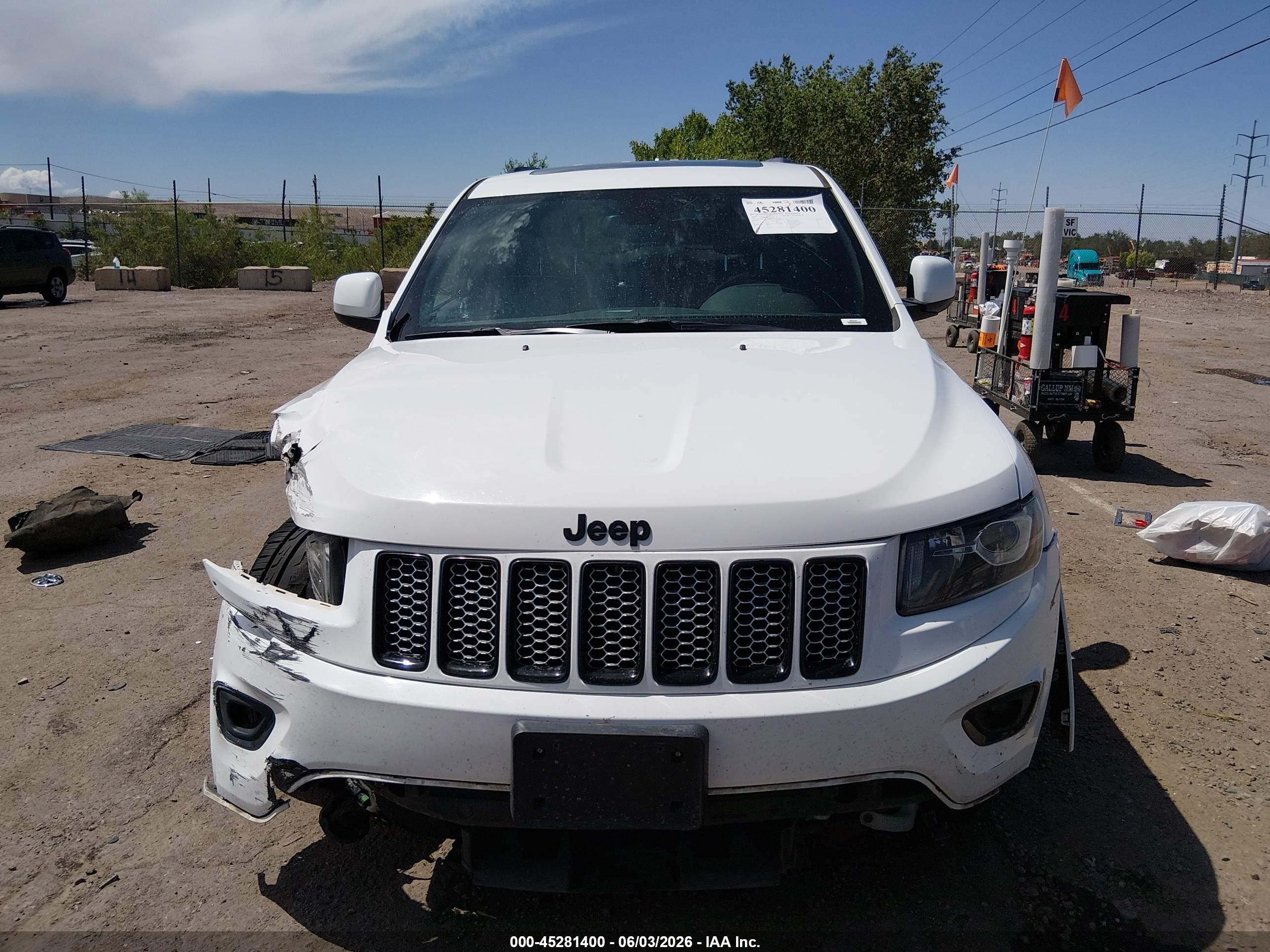 2015 Jeep Grand Cherokee Altitude White vin: 1C4RJEAG9FC936039