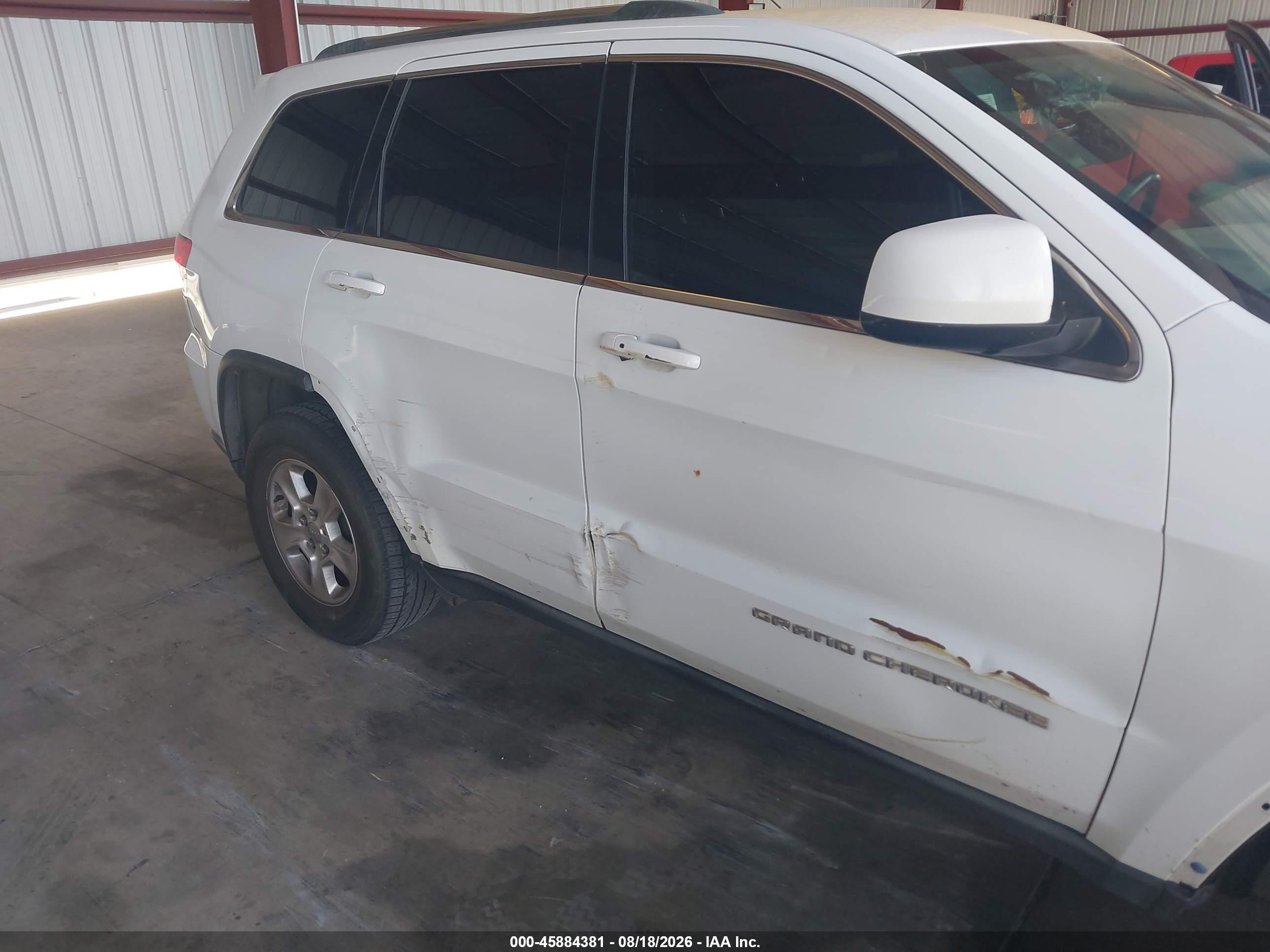 2014 Jeep Grand Cherokee Laredo White vin: 1C4RJEAGOEC125437