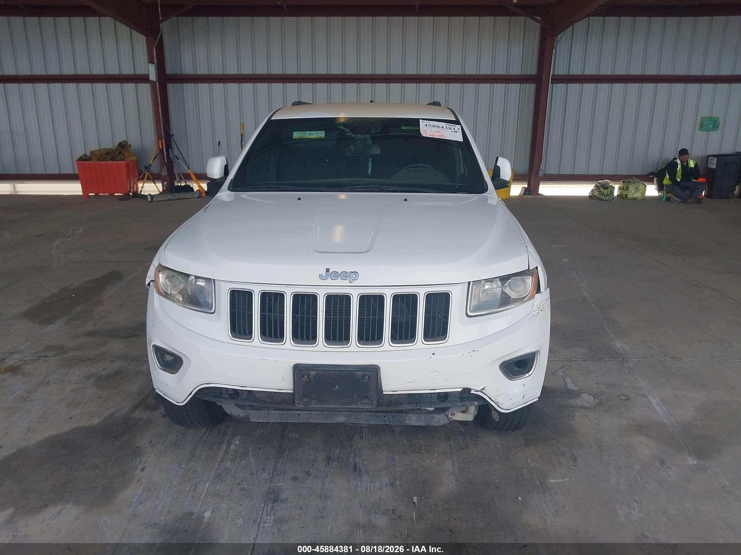 2014 Jeep Grand Cherokee Laredo White vin: 1C4RJEAGOEC125437