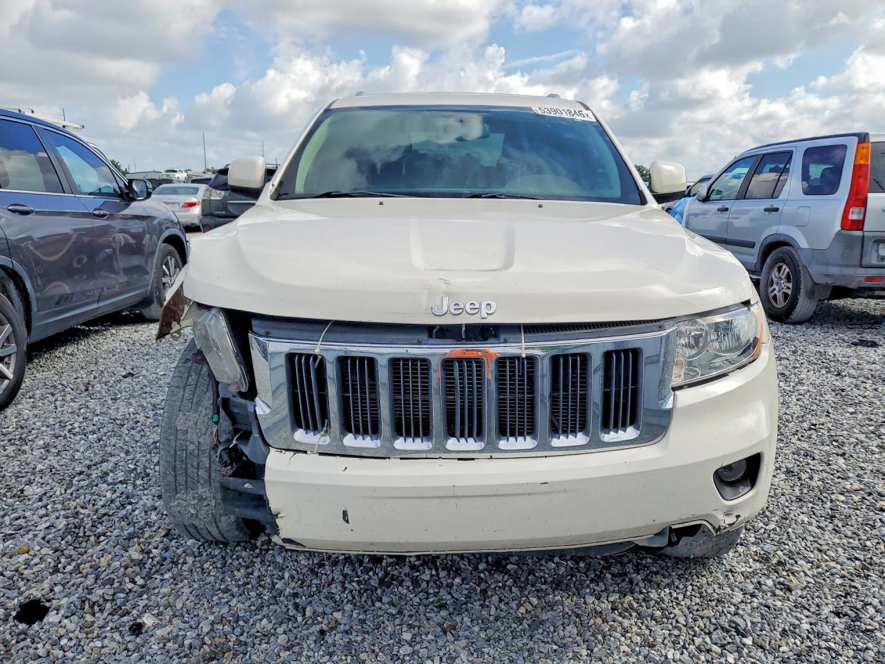2012 Jeep Grand Cherokee Laredo White vin: 1C4RJEAGXCC201792