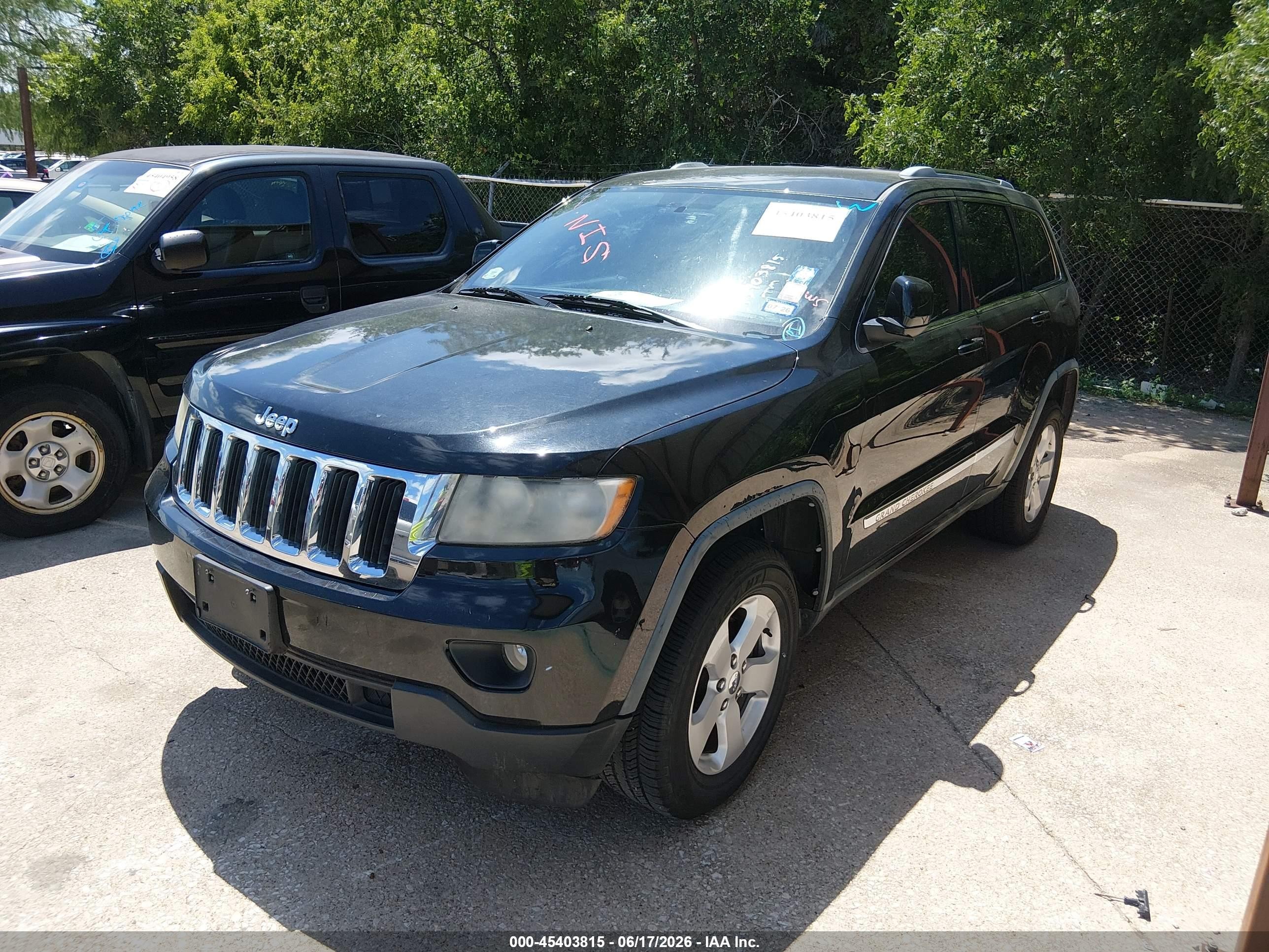 2012 Jeep Grand Cherokee Laredo Black vin: 1C4RJEAGXCC215403
