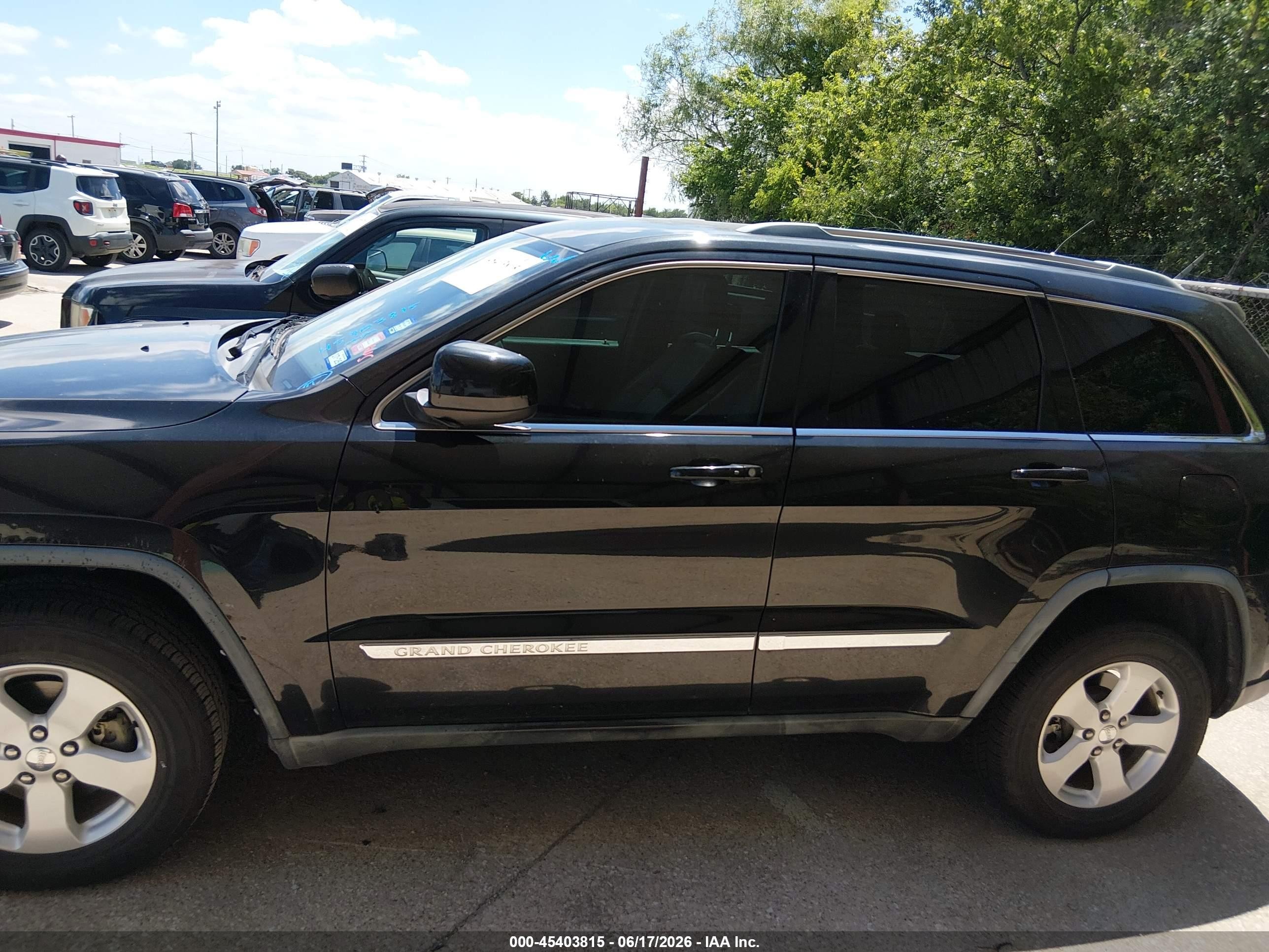 2012 Jeep Grand Cherokee Laredo Black vin: 1C4RJEAGXCC215403