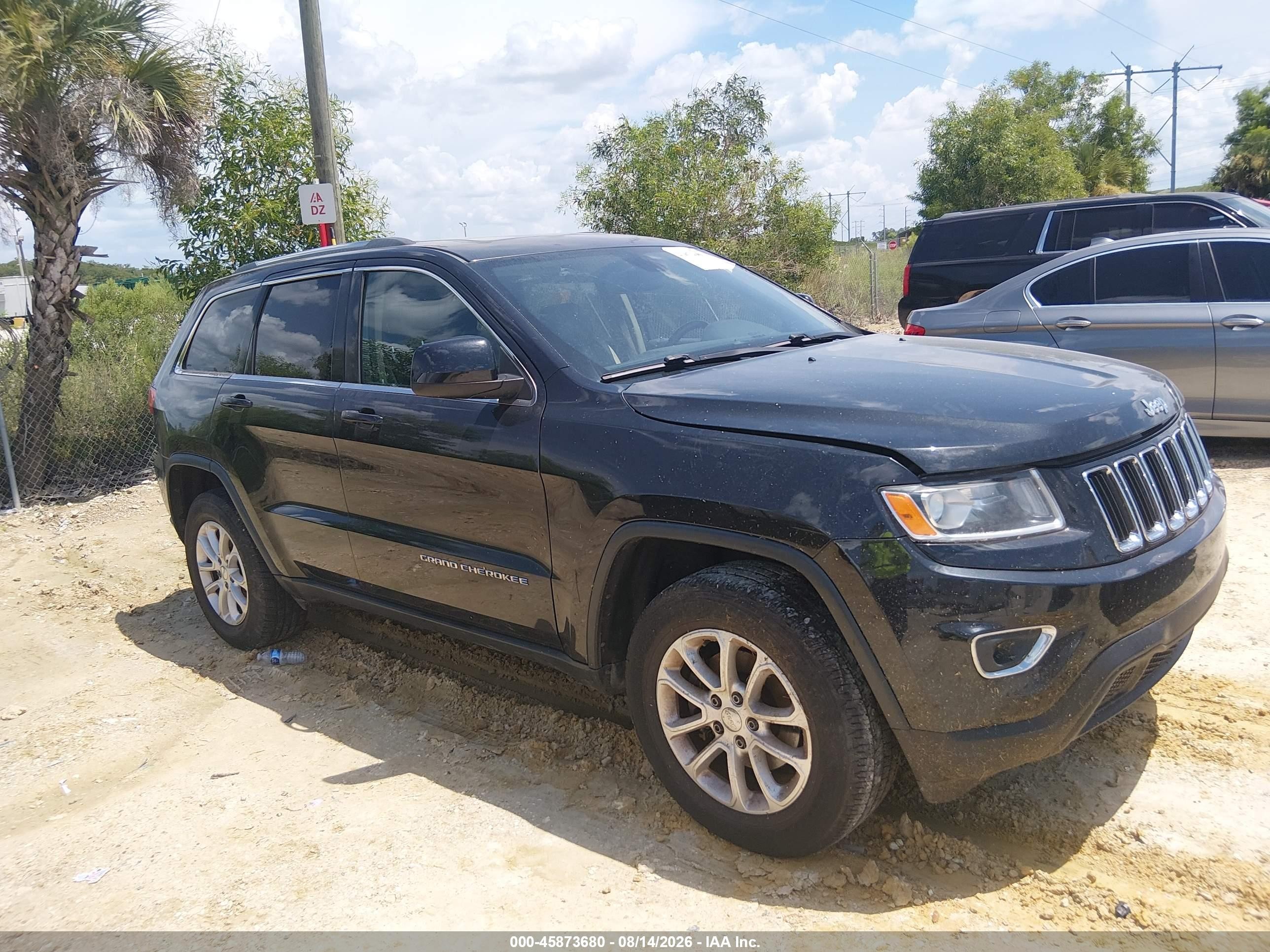 2014 Jeep Grand Cherokee Laredo Black vin: 1C4RJEAGXEC217204