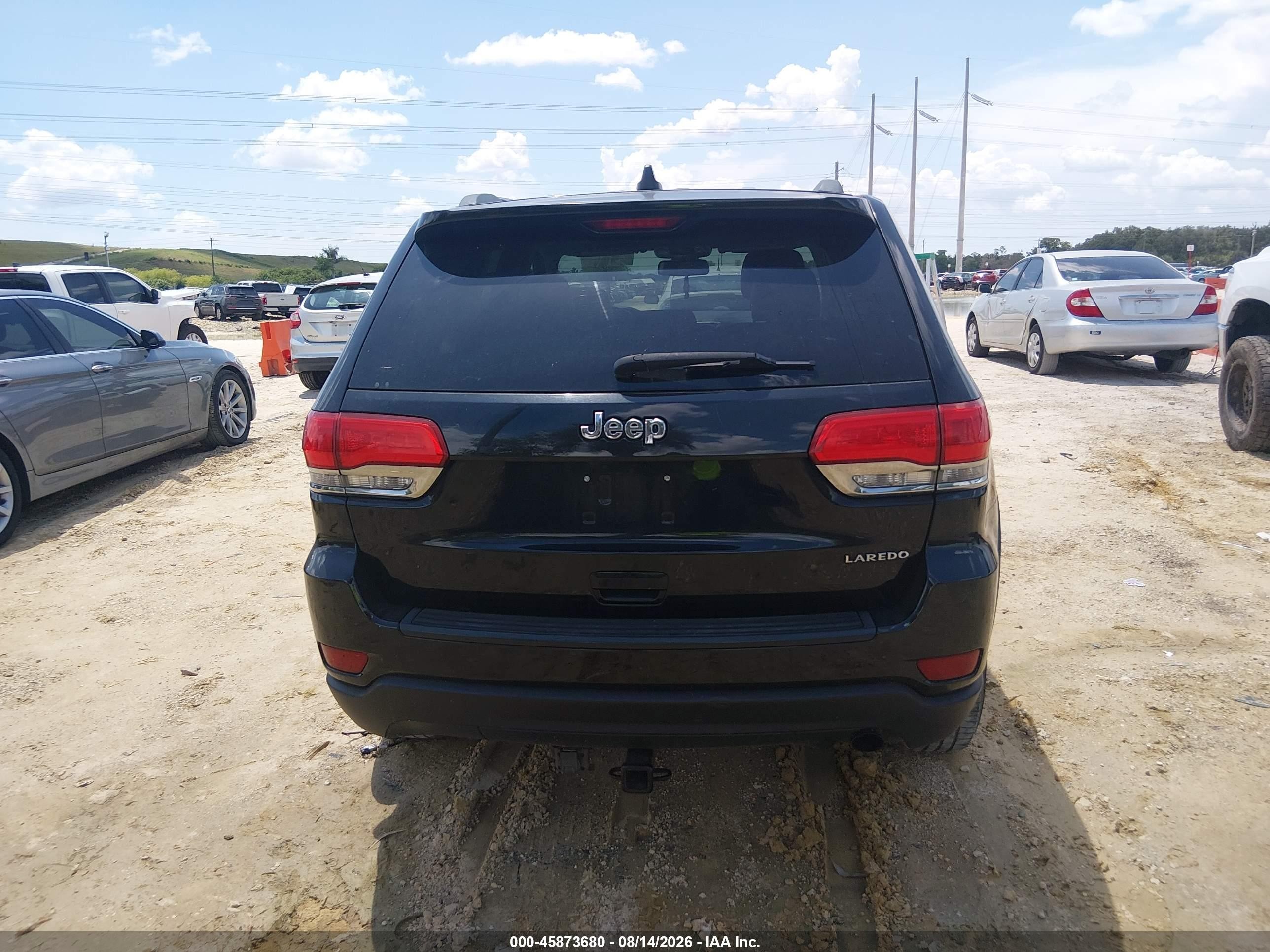 2014 Jeep Grand Cherokee Laredo Black vin: 1C4RJEAGXEC217204