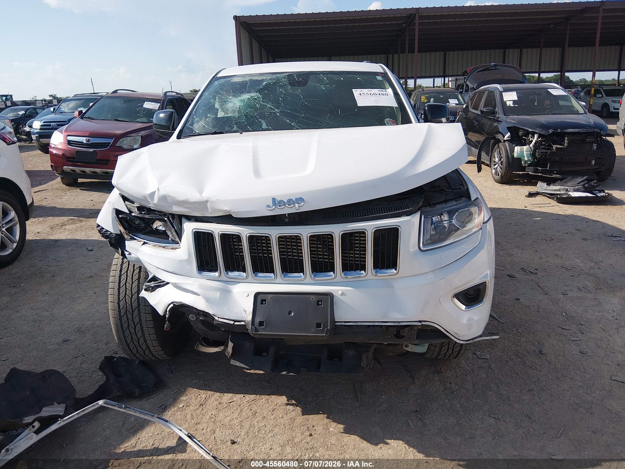 2014 Jeep Grand Cherokee Laredo White vin: 1C4RJEAGXEC282246