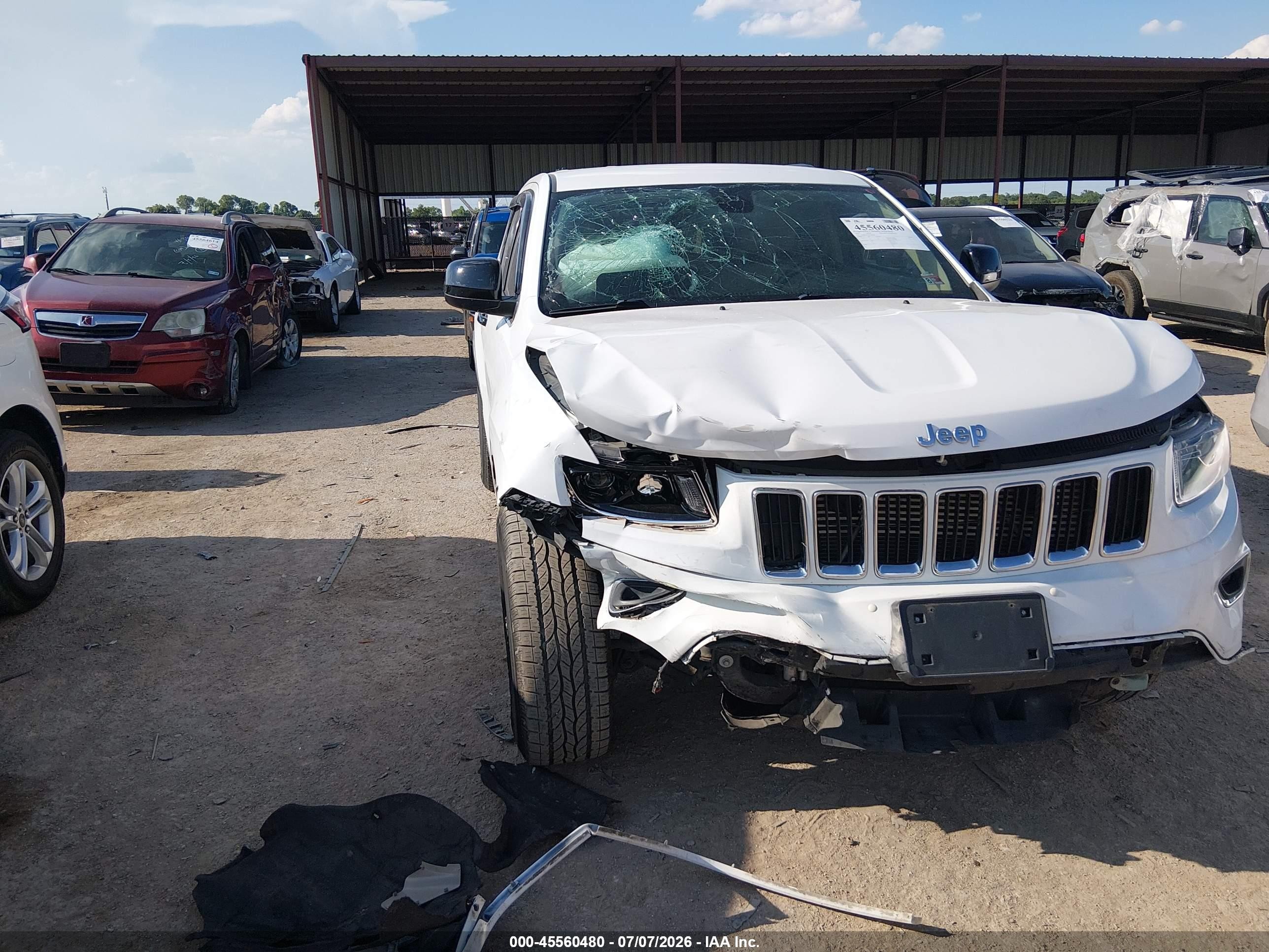 2014 Jeep Grand Cherokee Laredo White vin: 1C4RJEAGXEC282246