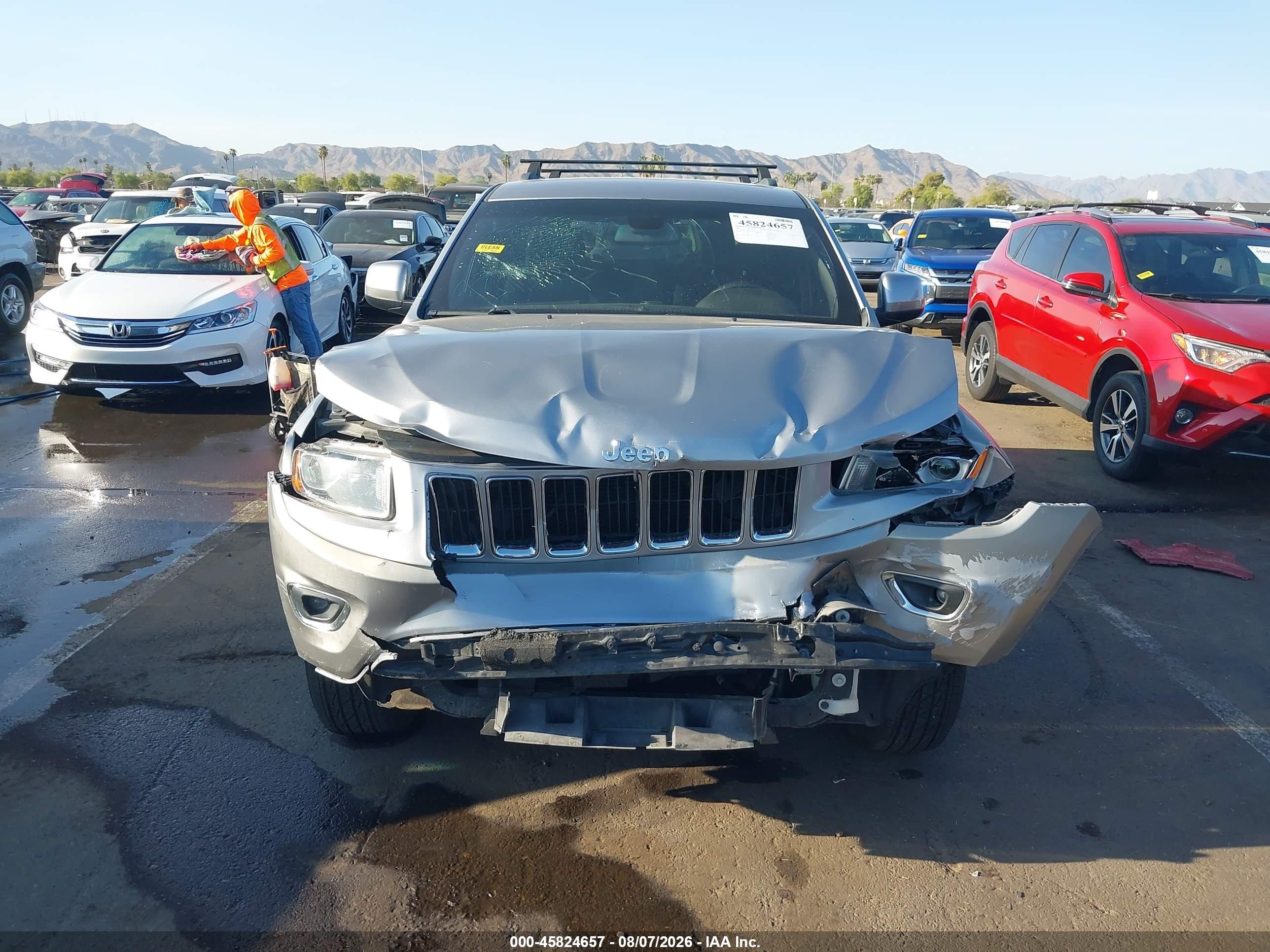 2015 Jeep Grand Cherokee Laredo Gray vin: 1C4RJEAGXFC131506