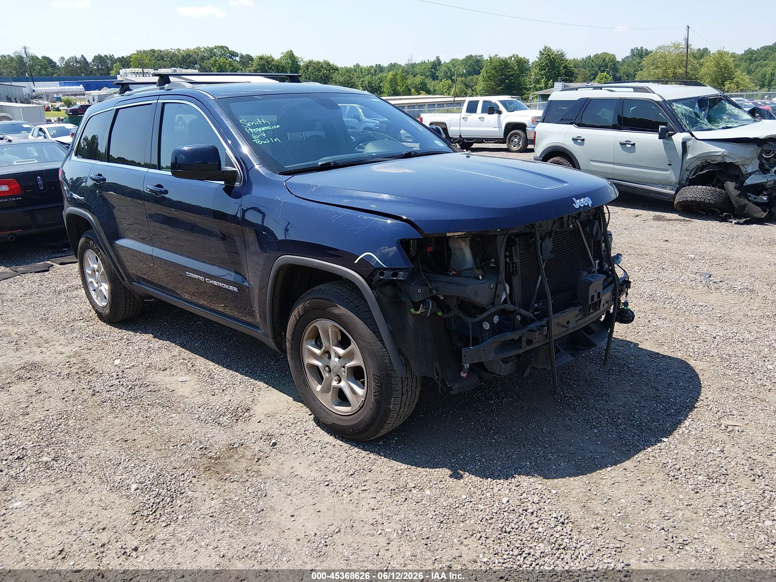 2015 Jeep Grand Cherokee Laredo Dark Blue vin: 1C4RJEAGXFC669509