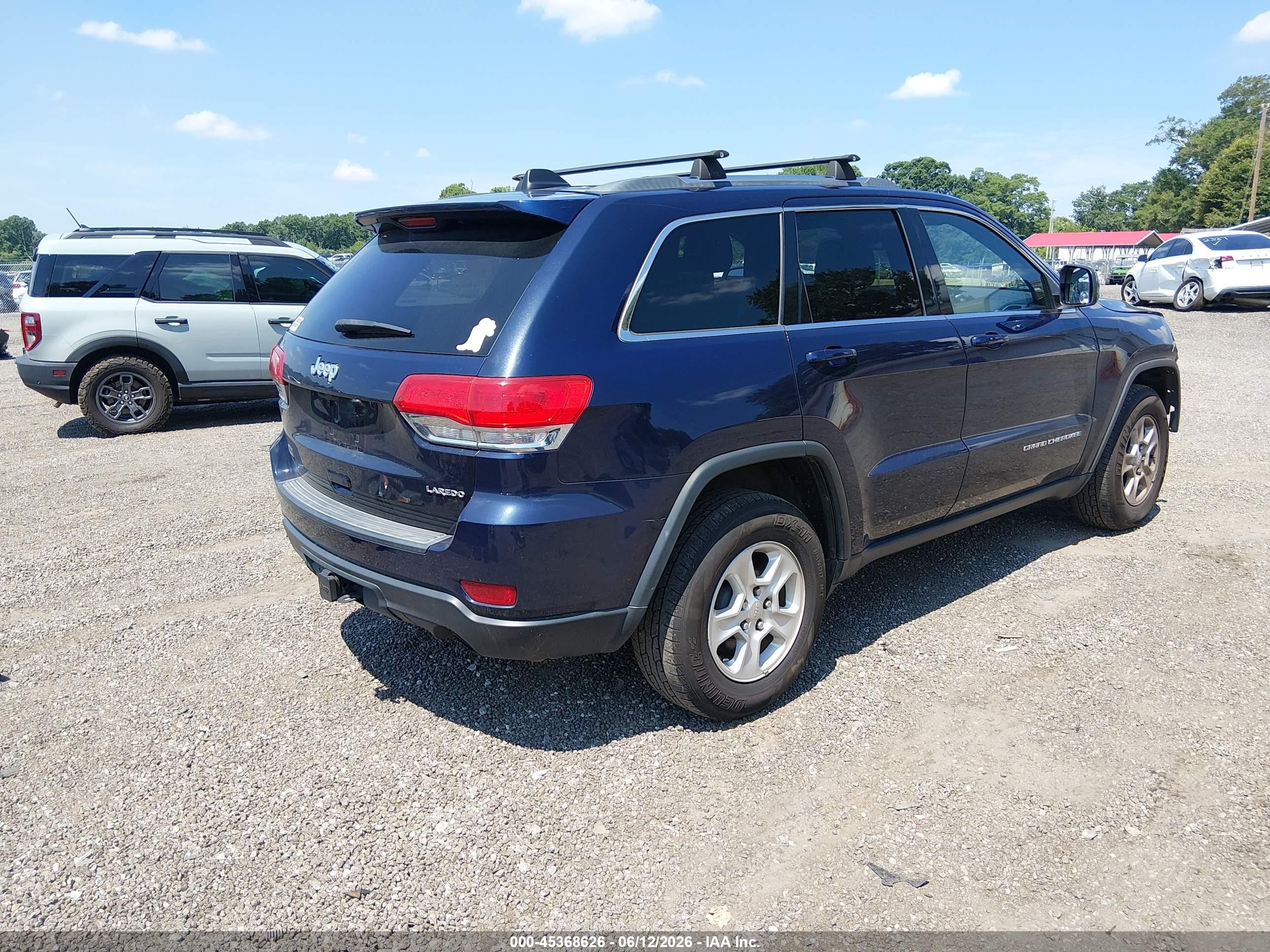 2015 Jeep Grand Cherokee Laredo Dark Blue vin: 1C4RJEAGXFC669509