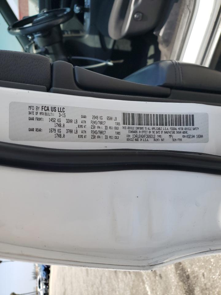 2015 Jeep Grand Cherokee White vin: 1C4RJEAGXFC826312