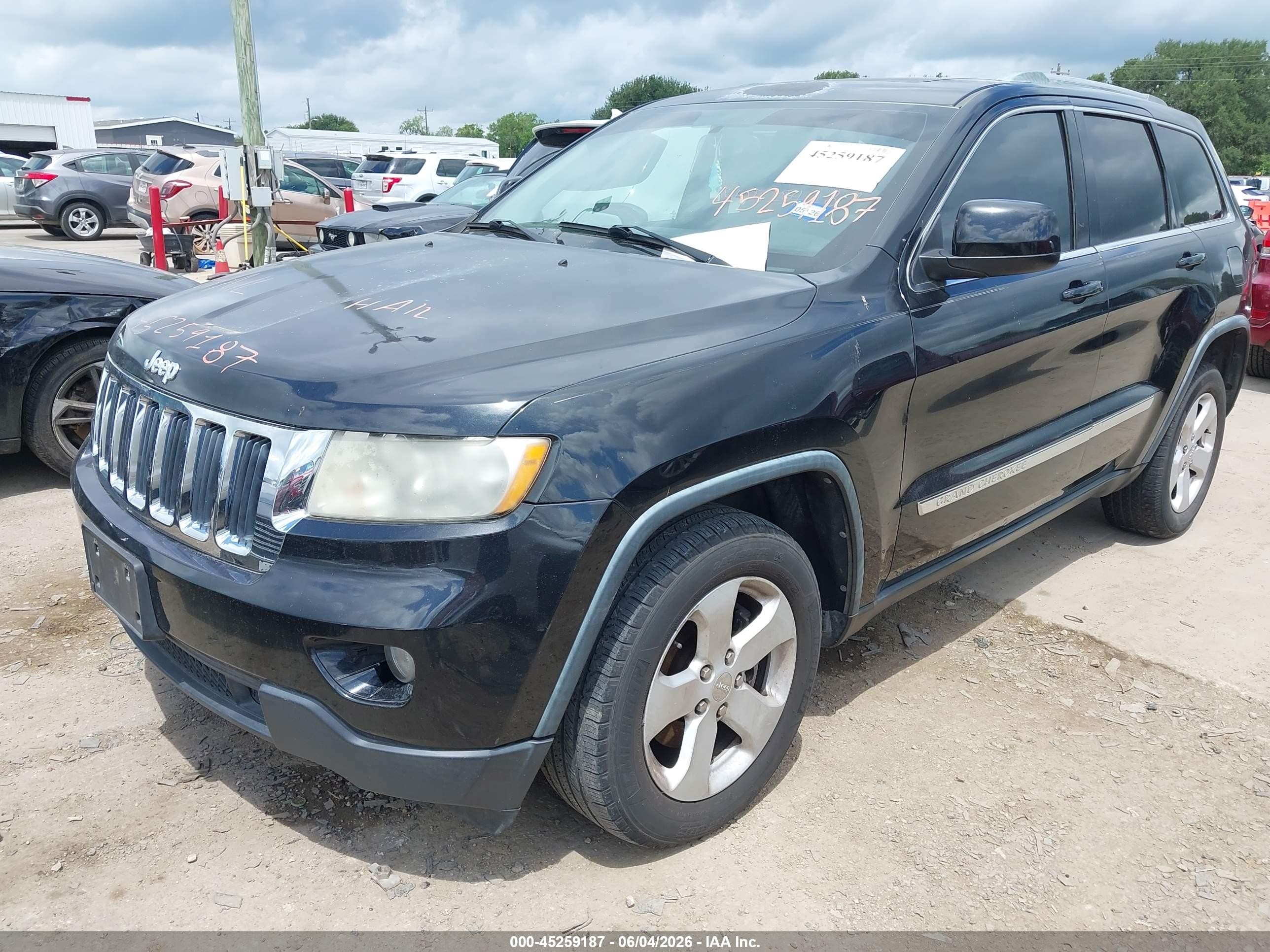 2012 Jeep Grand Cherokee Laredo Black vin: 1C4RJEAT6CC307461