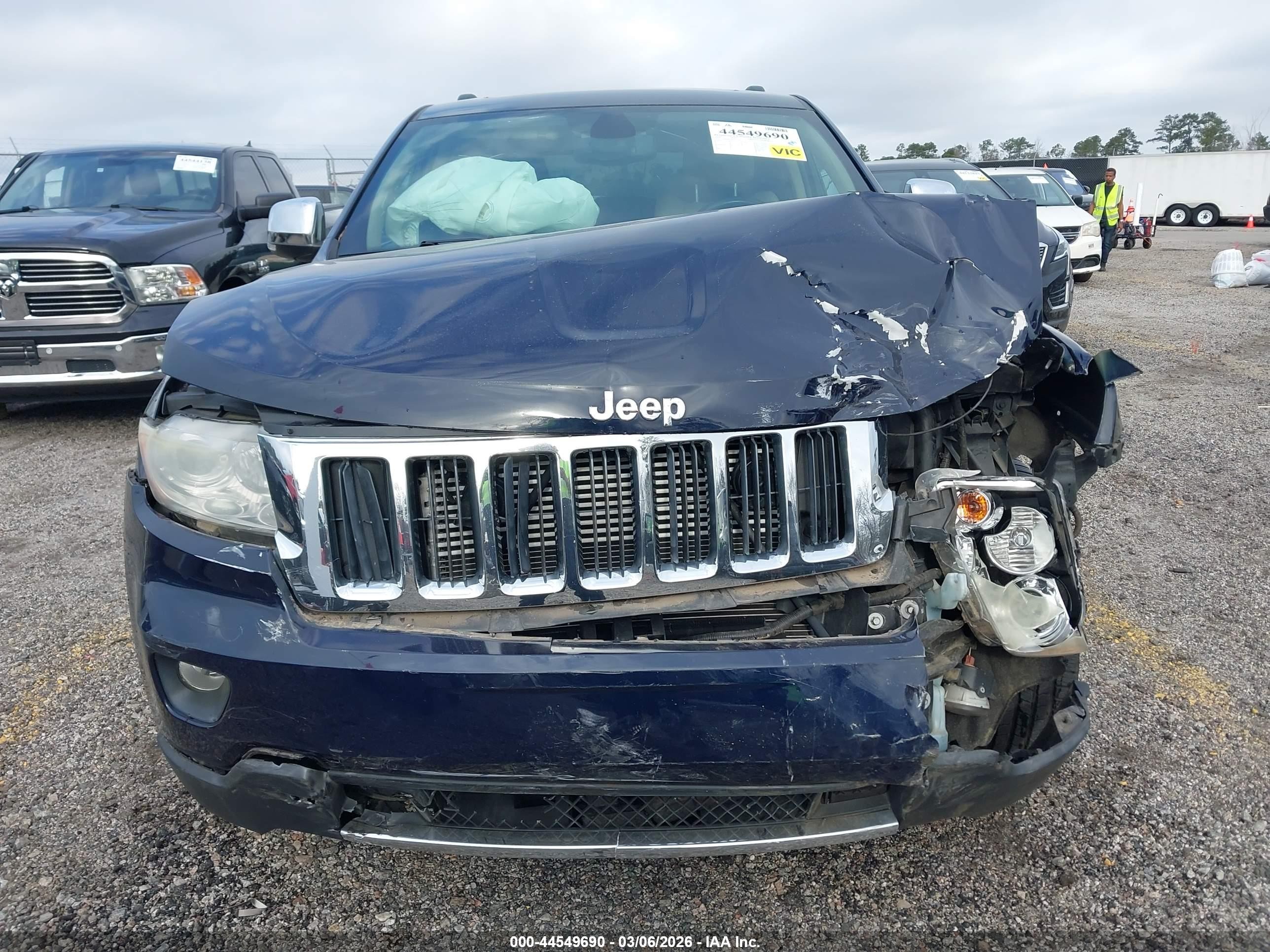2013 Jeep Grand Cherokee Limited Dark Blue vin: 1C4RJEBG0DC643349