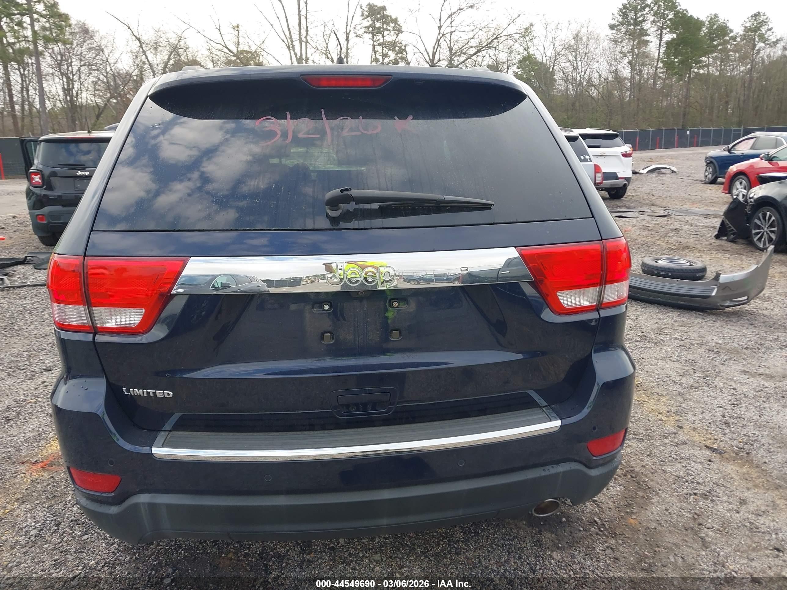 2013 Jeep Grand Cherokee Limited Dark Blue vin: 1C4RJEBG0DC643349