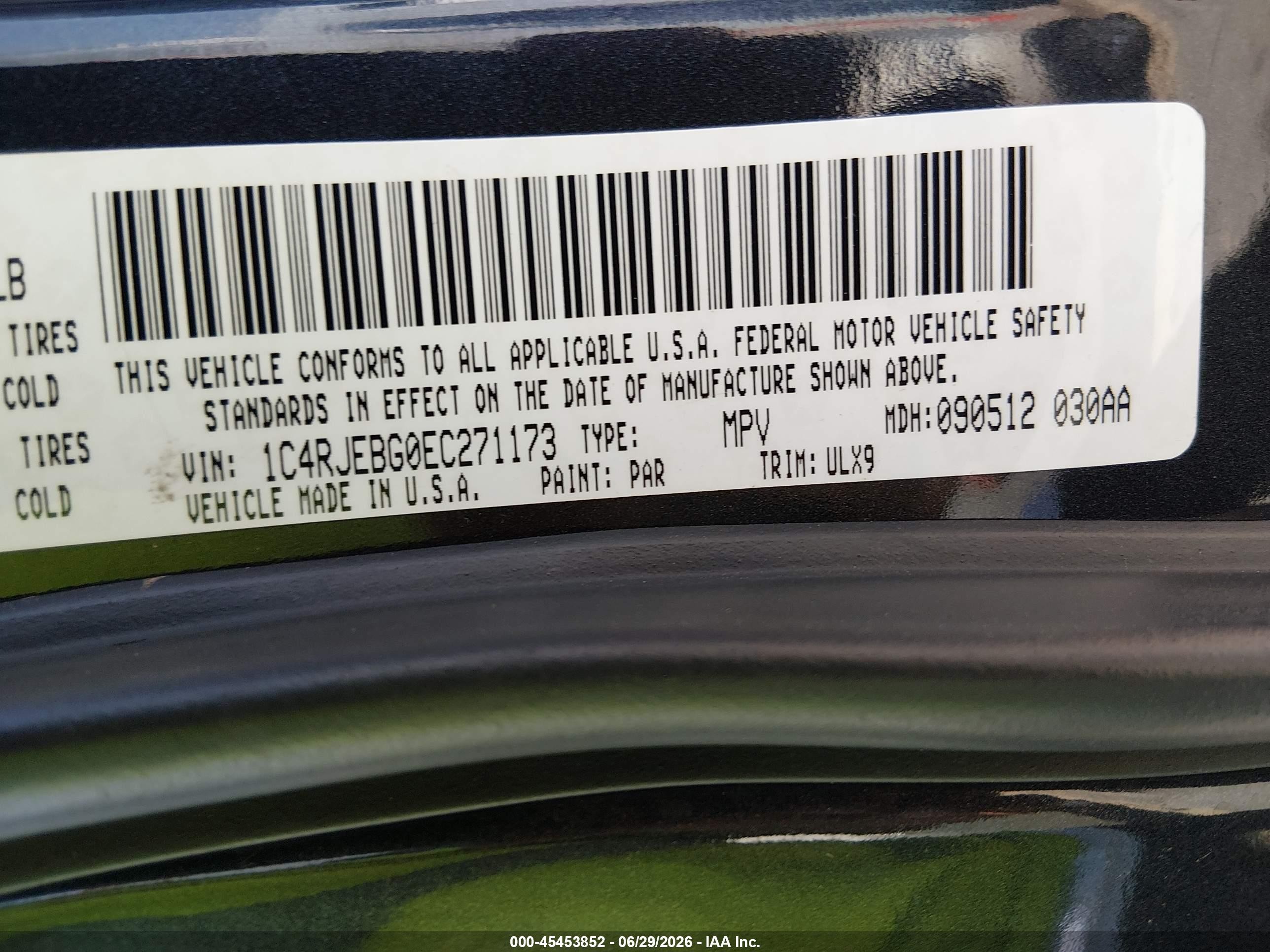2014 Jeep Grand Cherokee Limited Blue vin: 1C4RJEBG0EC271173