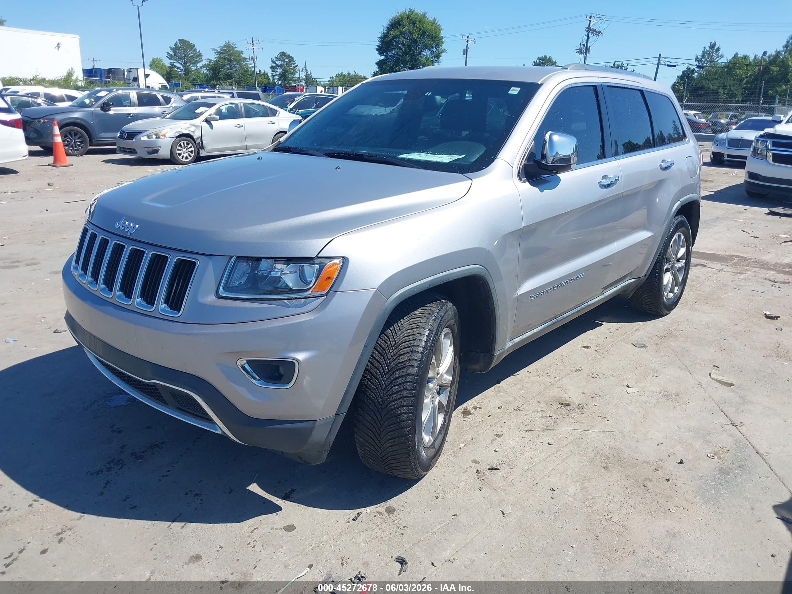 2014 Jeep Grand Cherokee Limited Silver vin: 1C4RJEBG0EC322283