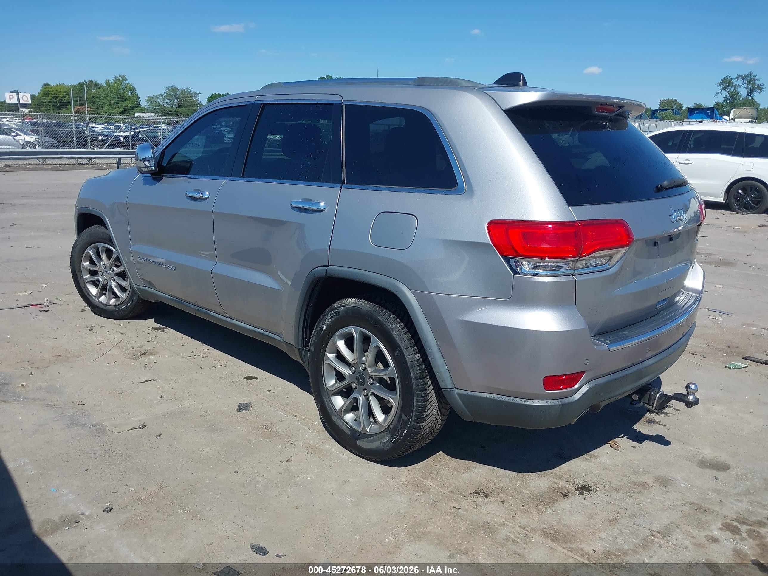 2014 Jeep Grand Cherokee Limited Silver vin: 1C4RJEBG0EC322283