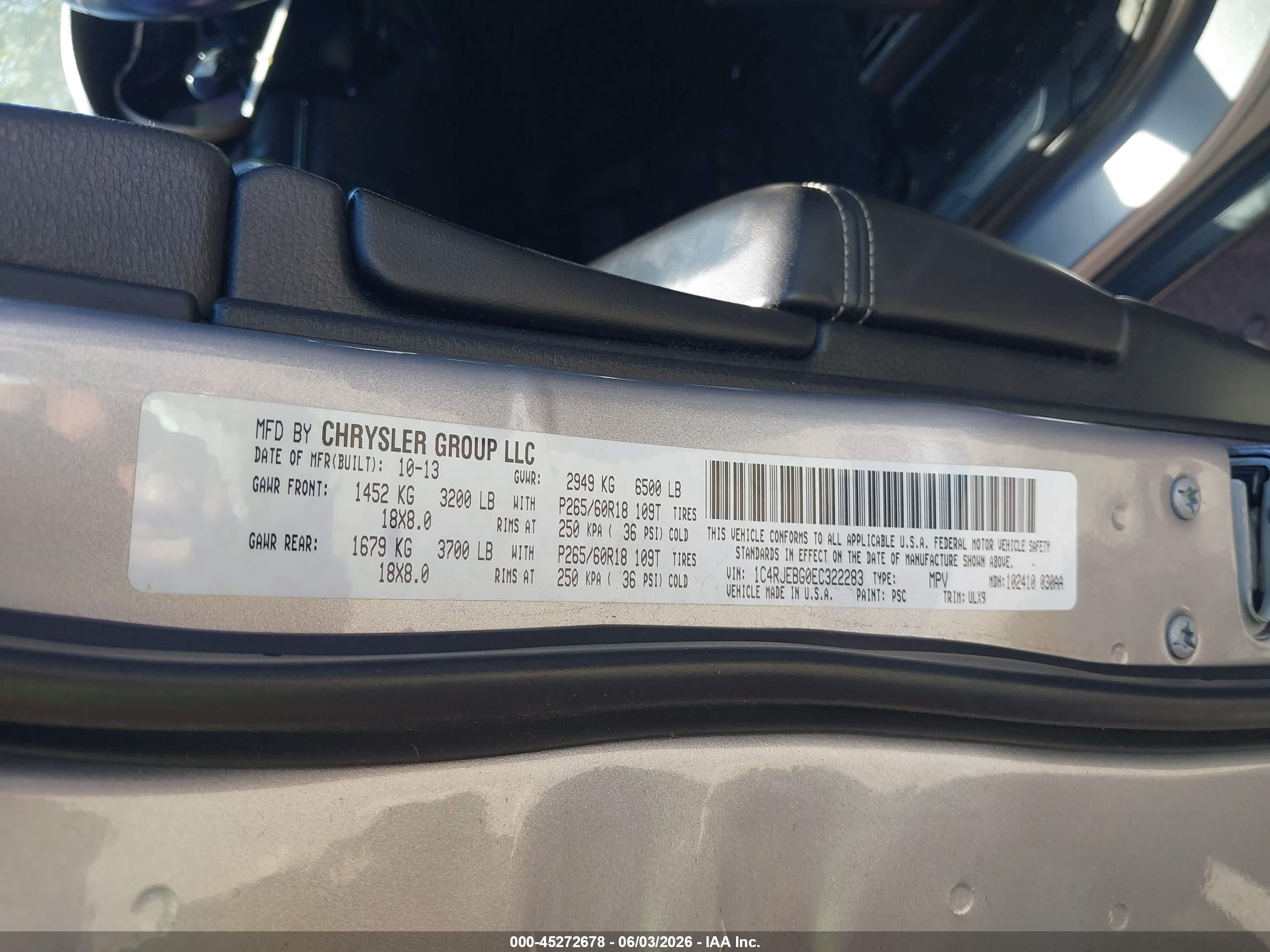 2014 Jeep Grand Cherokee Limited Silver vin: 1C4RJEBG0EC322283