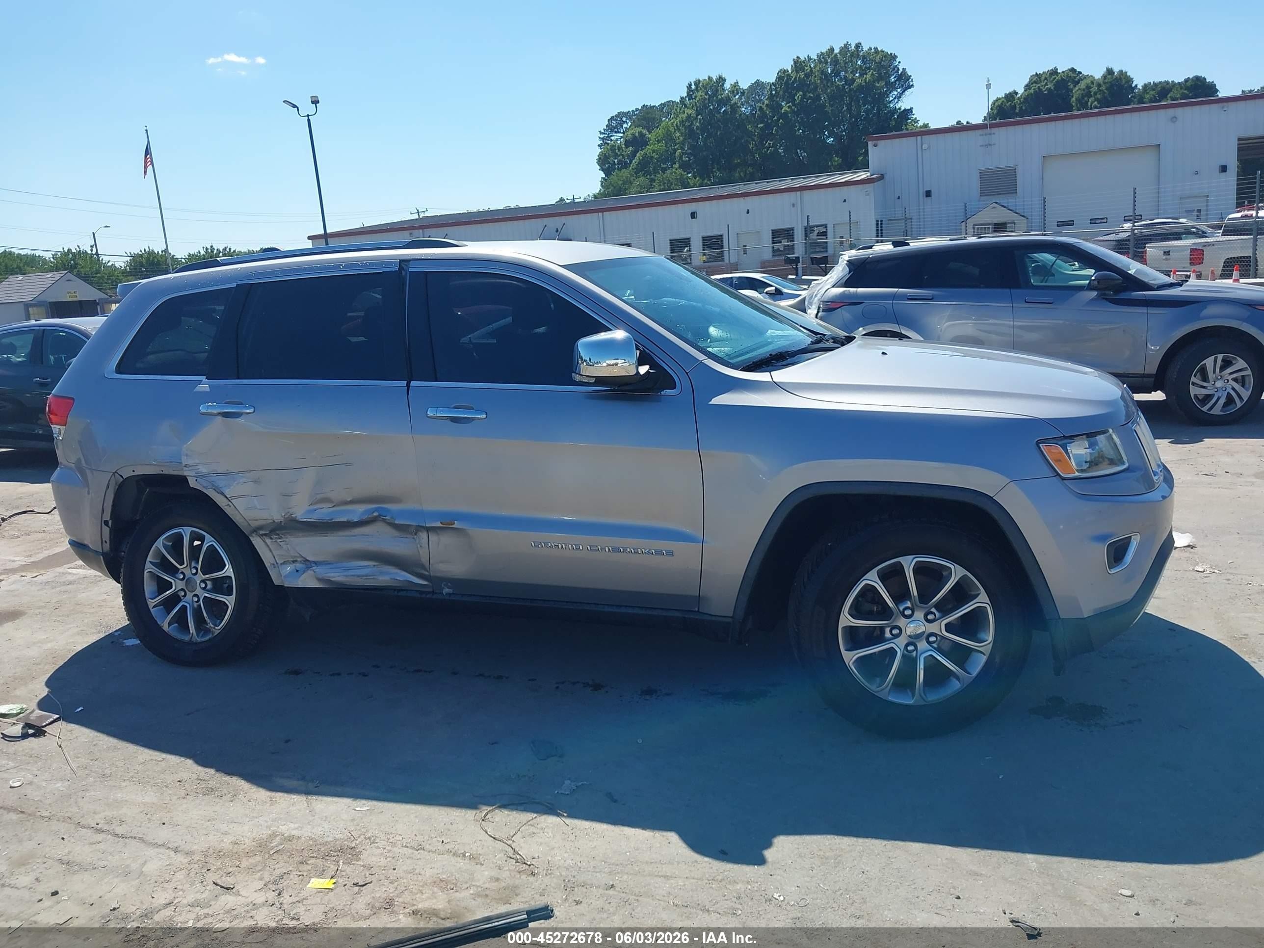 2014 Jeep Grand Cherokee Limited Silver vin: 1C4RJEBG0EC322283