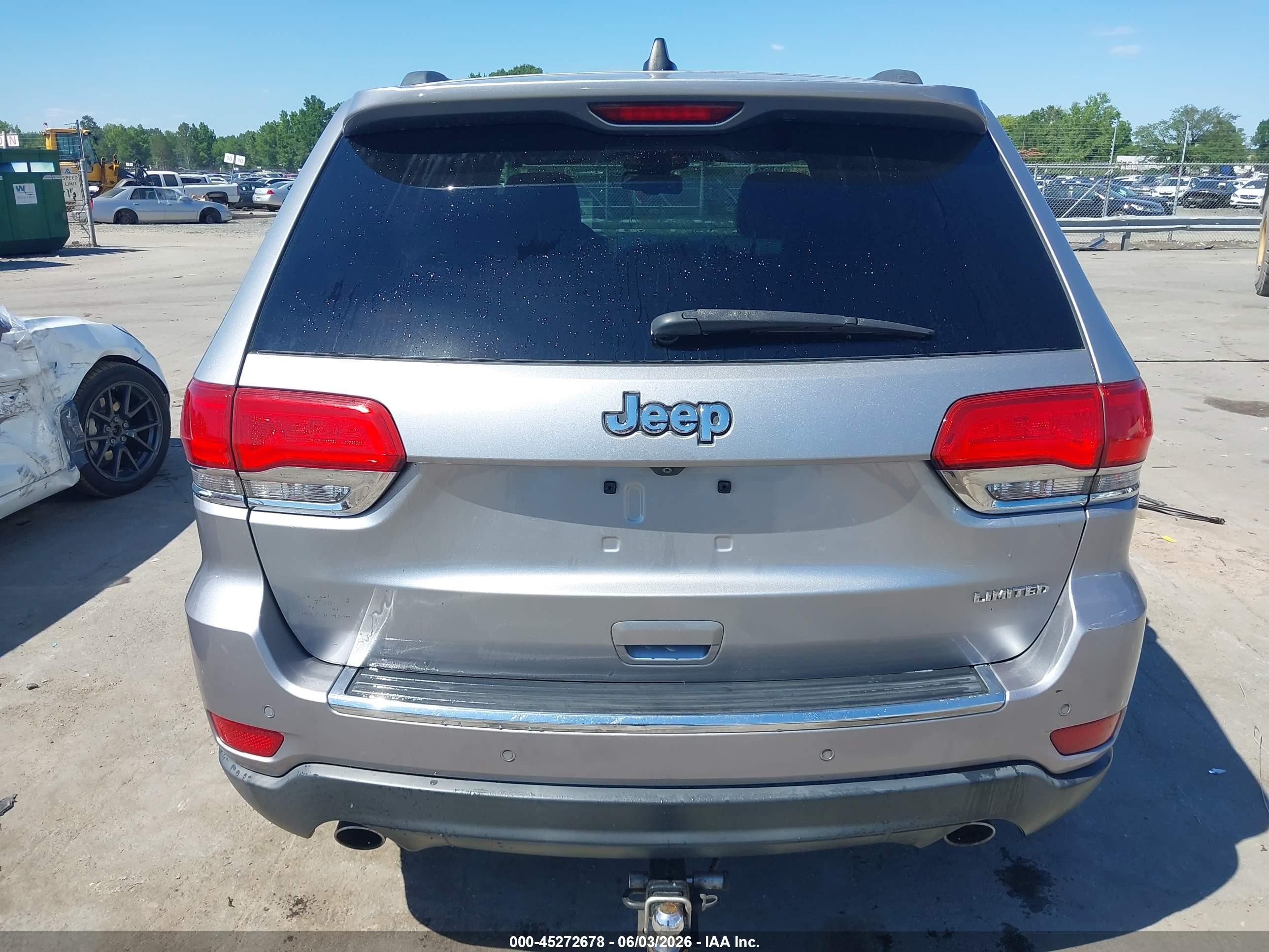 2014 Jeep Grand Cherokee Limited Silver vin: 1C4RJEBG0EC322283