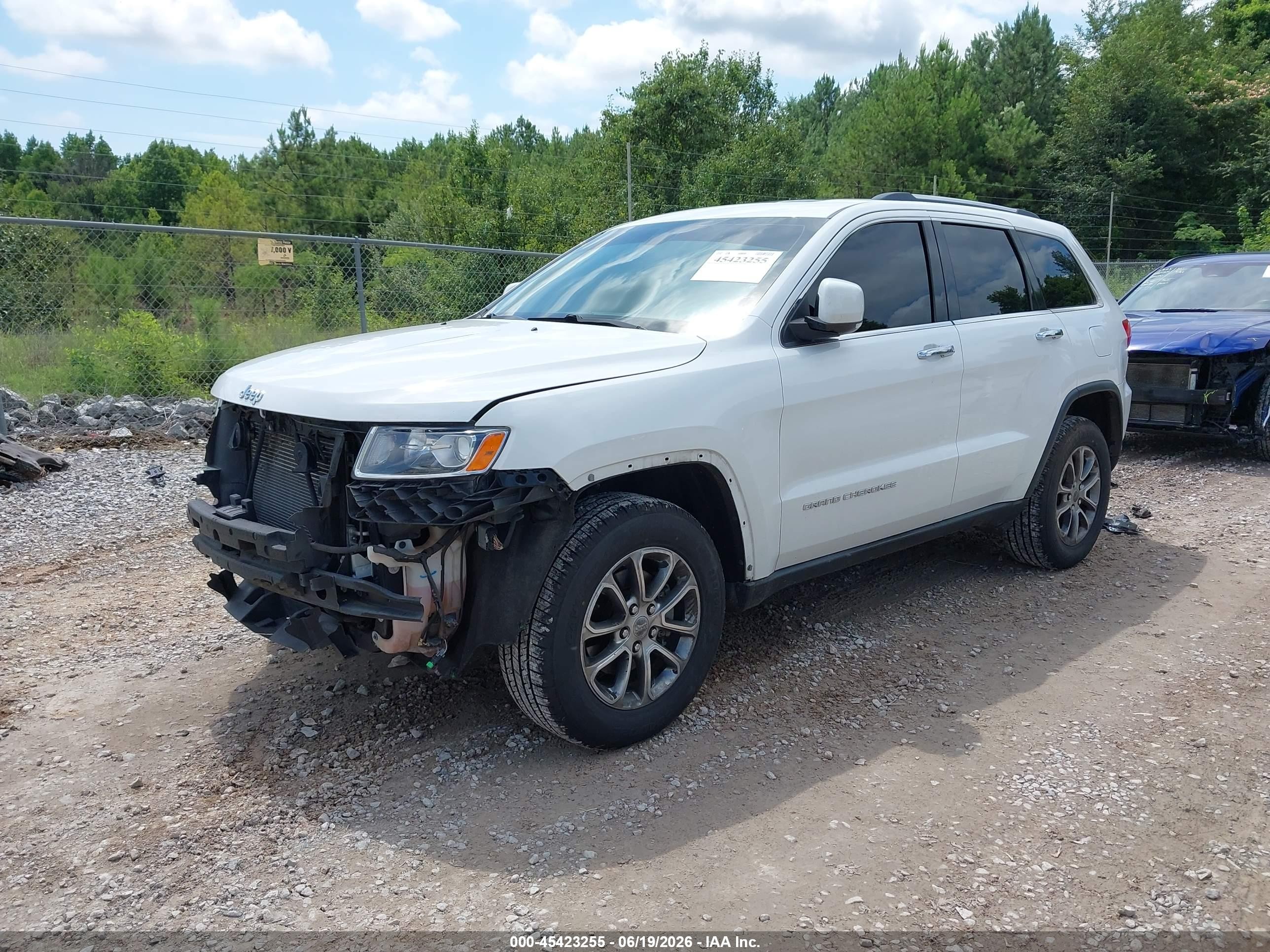 2014 Jeep Grand Cherokee Limited White vin: 1C4RJEBG0EC499190