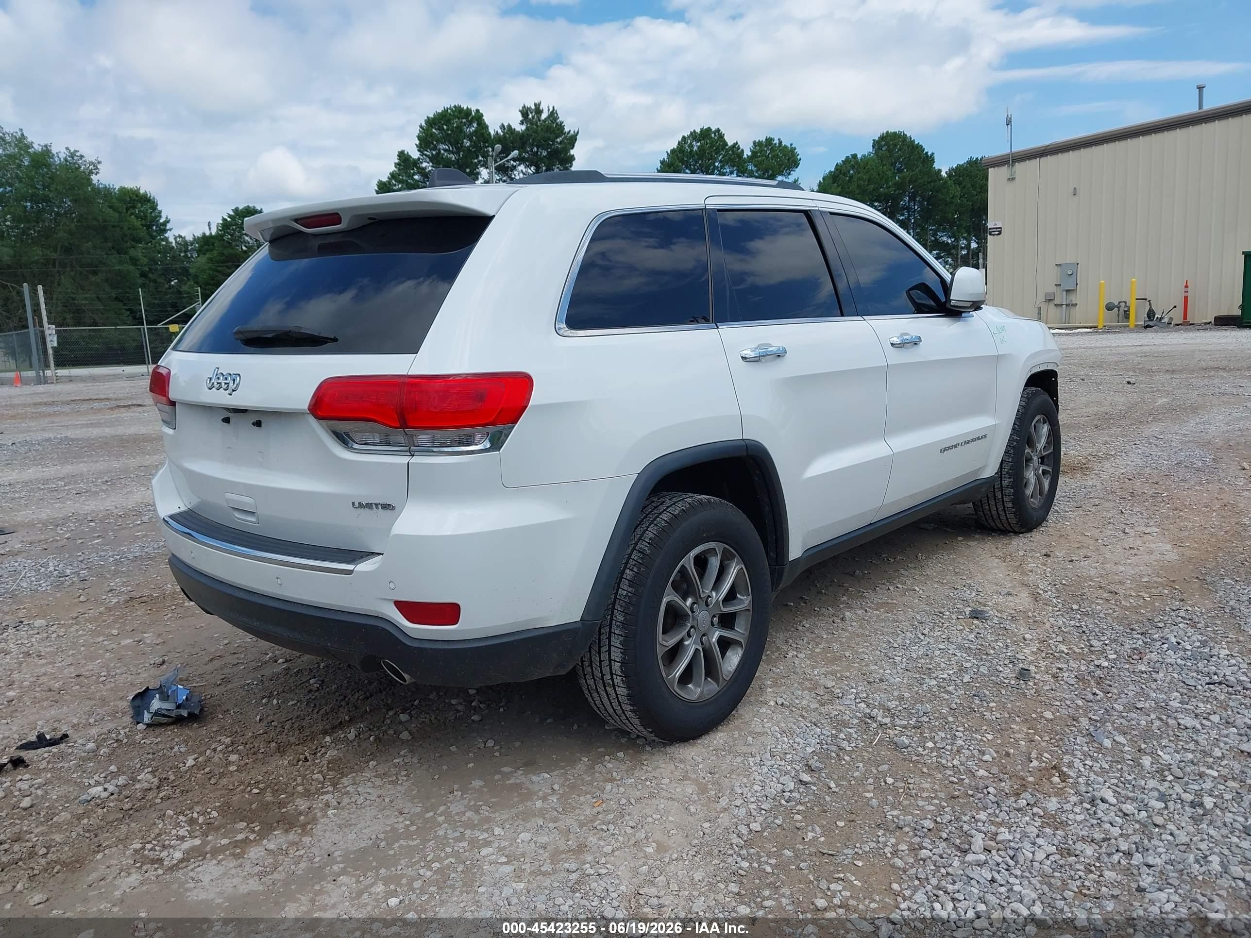 2014 Jeep Grand Cherokee Limited White vin: 1C4RJEBG0EC499190