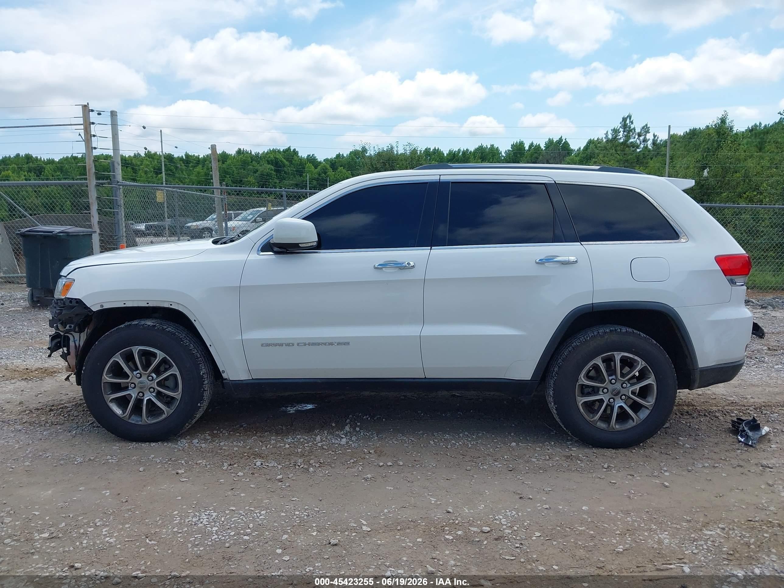 2014 Jeep Grand Cherokee Limited White vin: 1C4RJEBG0EC499190