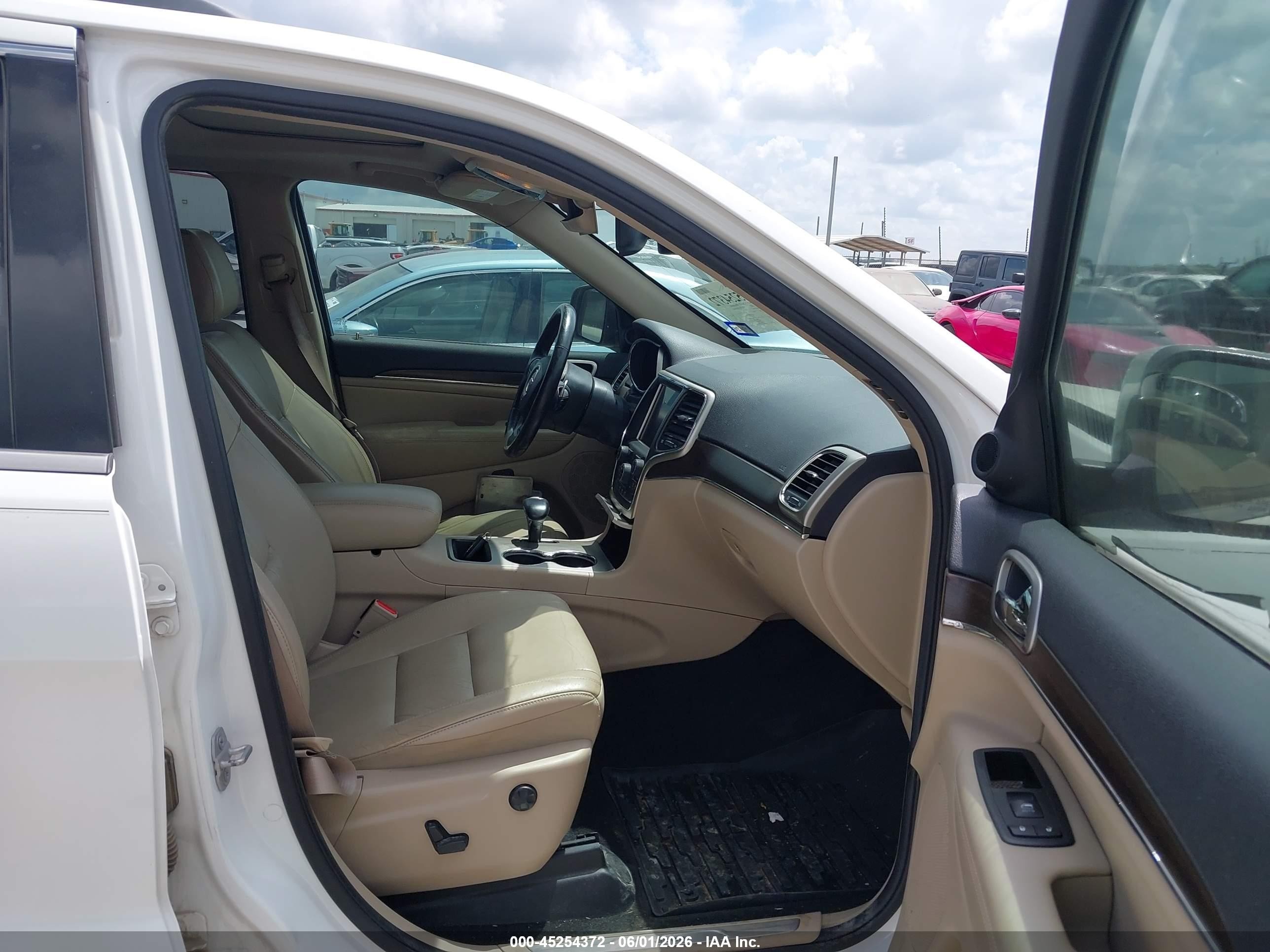 2015 Jeep Grand Cherokee Limited White vin: 1C4RJEBG0FC629678