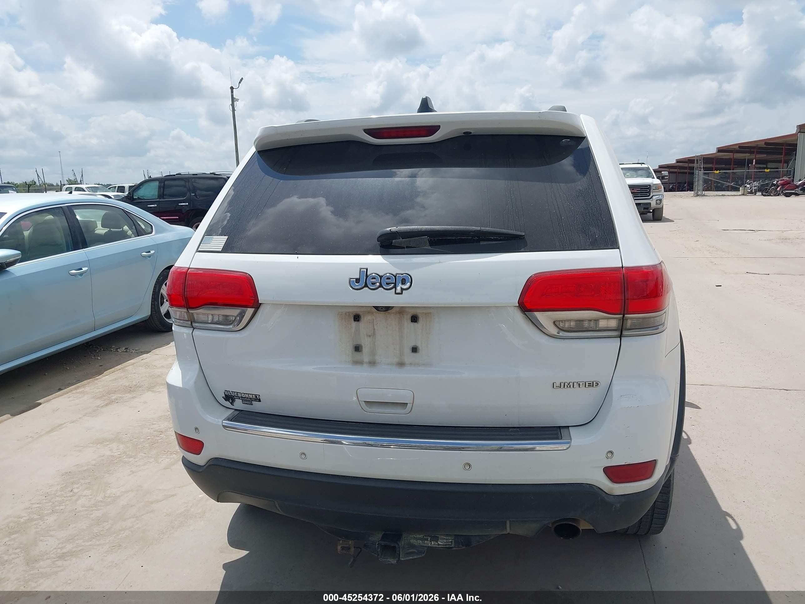 2015 Jeep Grand Cherokee Limited White vin: 1C4RJEBG0FC629678