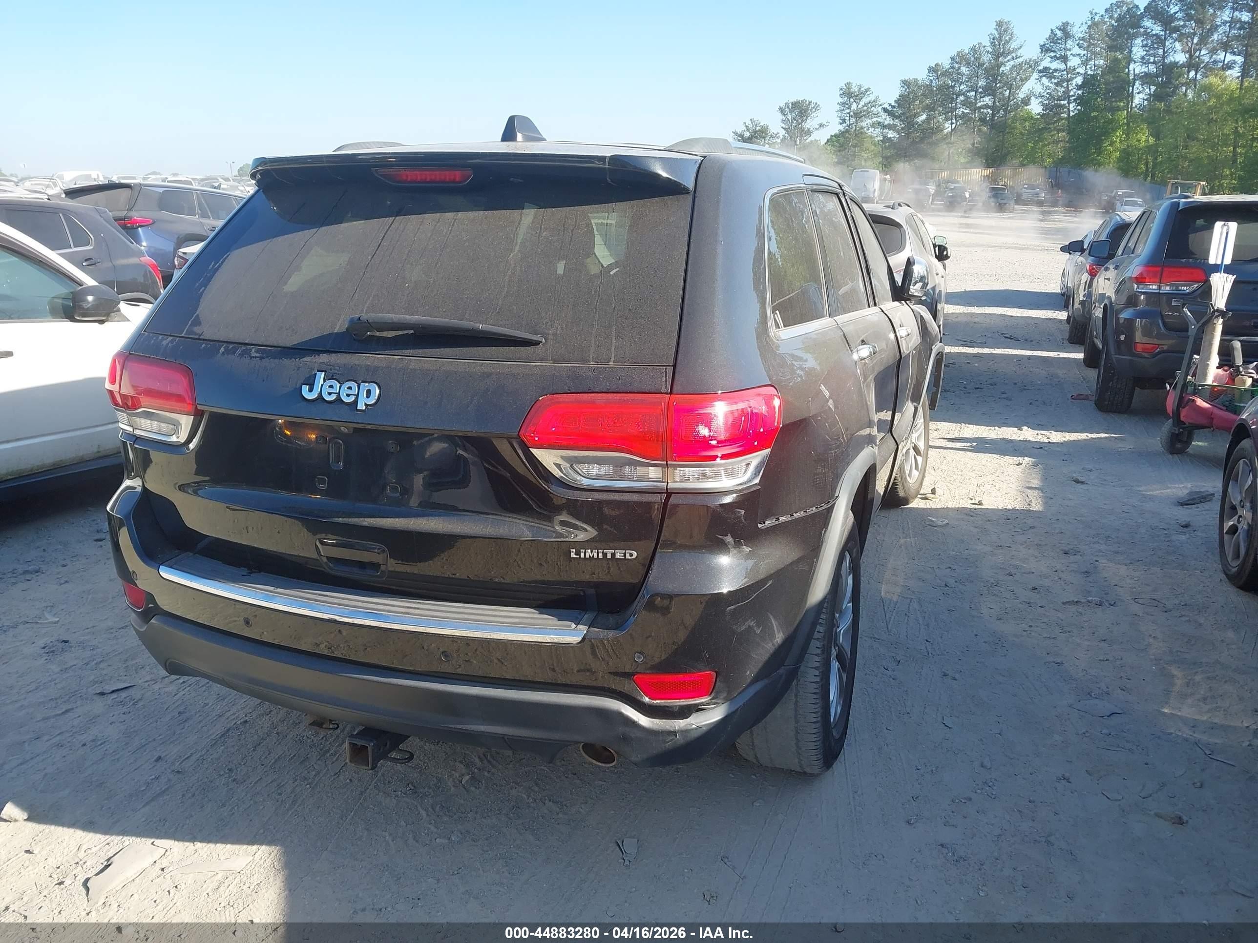 2015 Jeep Grand Cherokee Limited Черный vin: 1C4RJEBG0FC807959