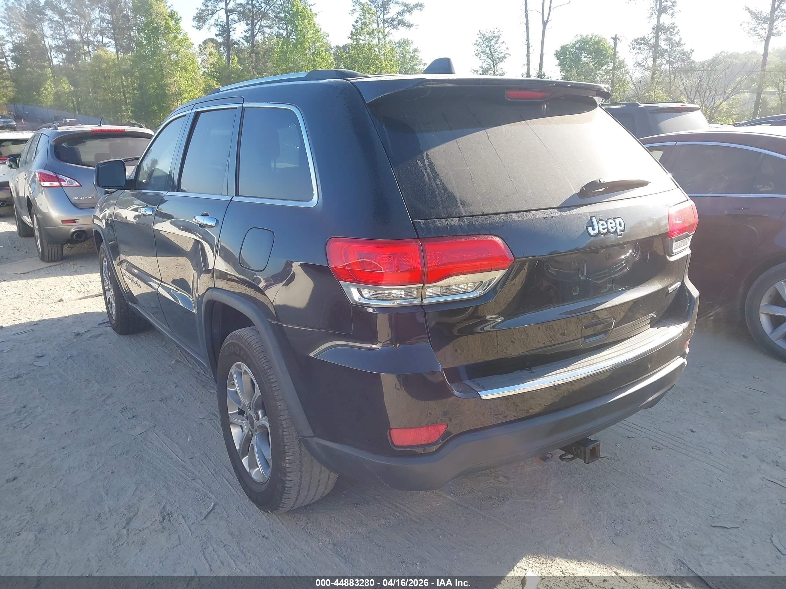 2015 Jeep Grand Cherokee Limited Черный vin: 1C4RJEBG0FC807959