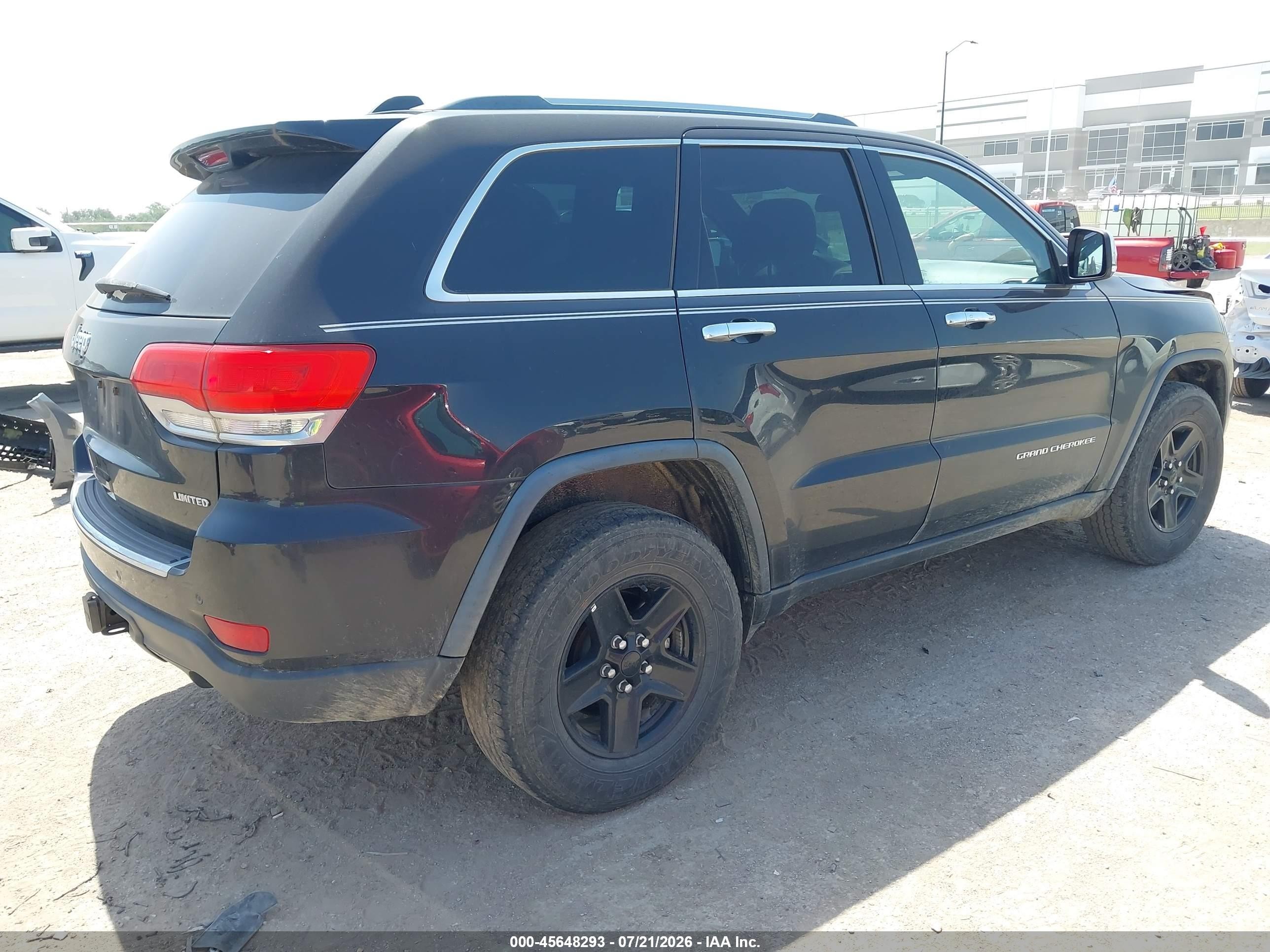 2015 Jeep Grand Cherokee Limited Black vin: 1C4RJEBG0FC860547