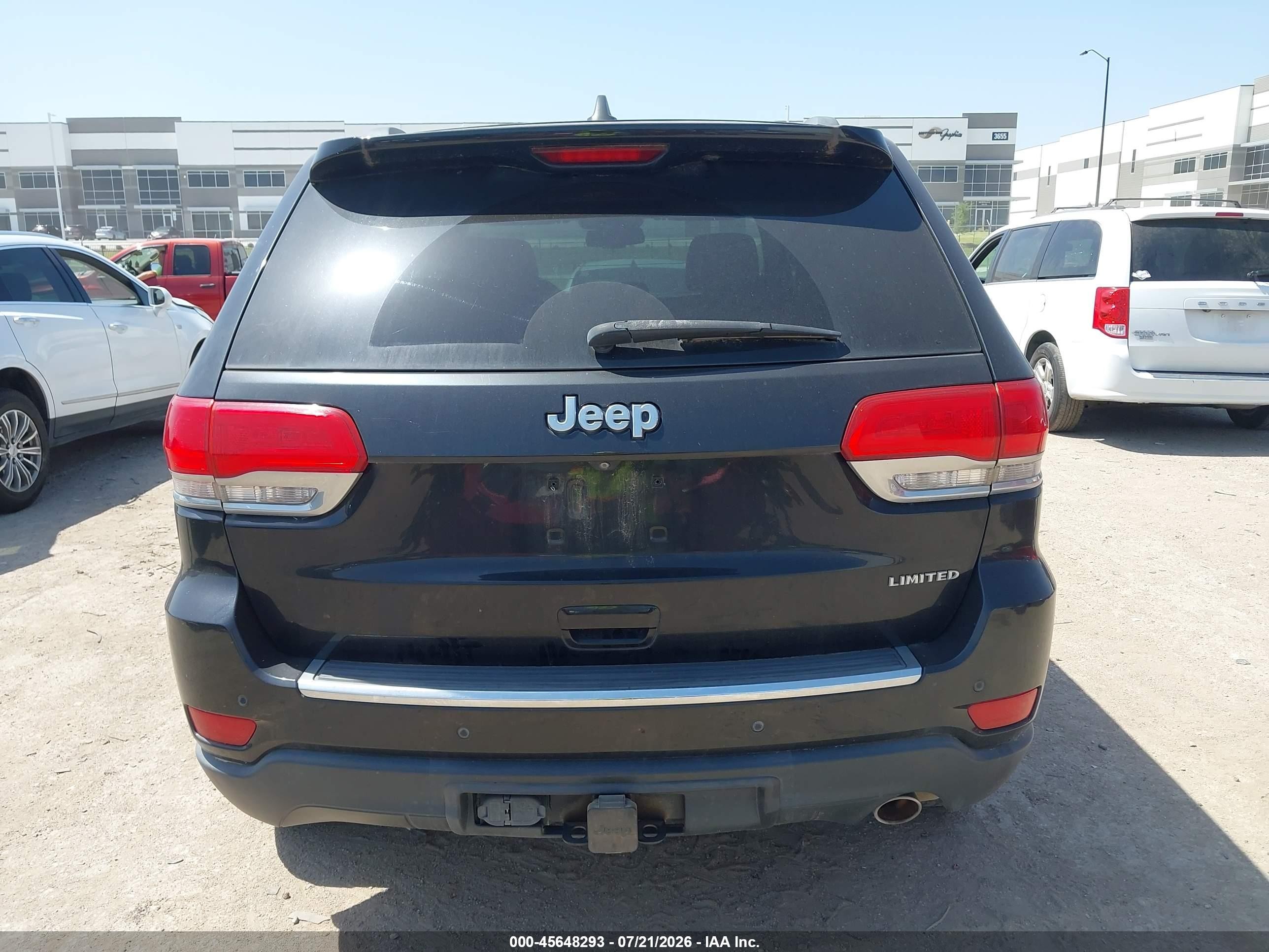 2015 Jeep Grand Cherokee Limited Black vin: 1C4RJEBG0FC860547