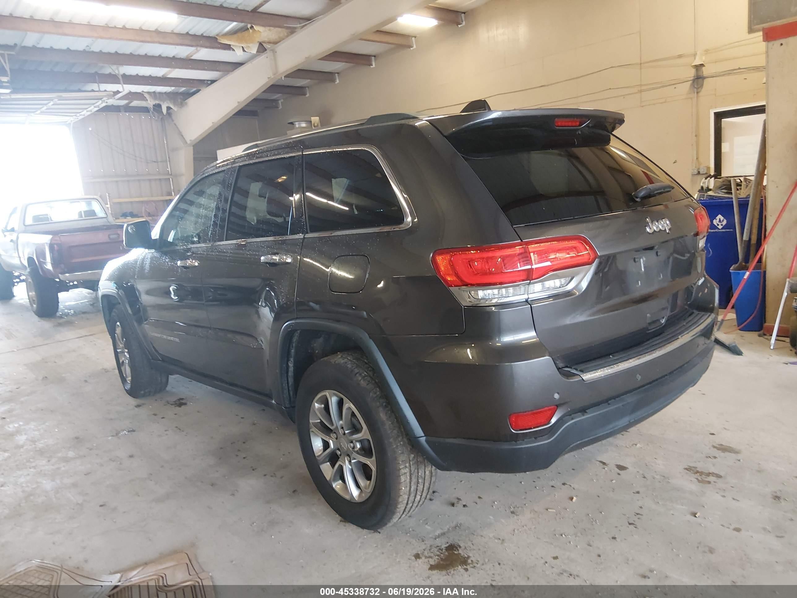 2015 Jeep Grand Cherokee Limited Gray vin: 1C4RJEBG0FC906393