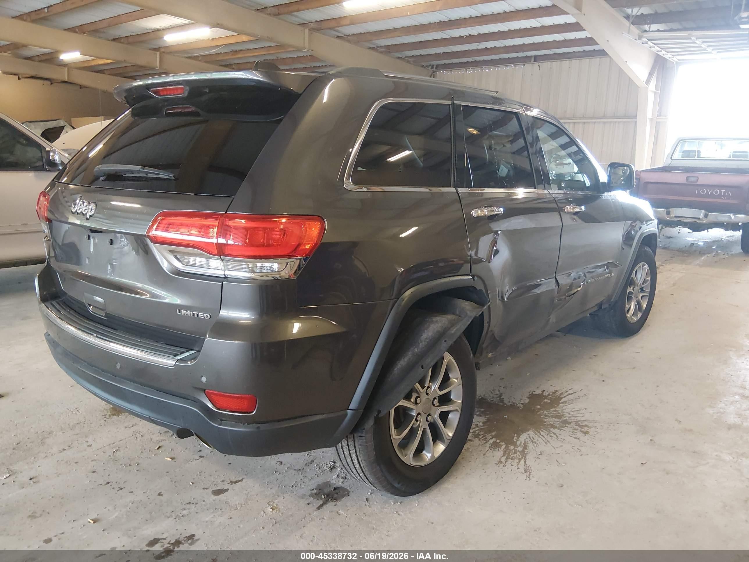 2015 Jeep Grand Cherokee Limited Gray vin: 1C4RJEBG0FC906393