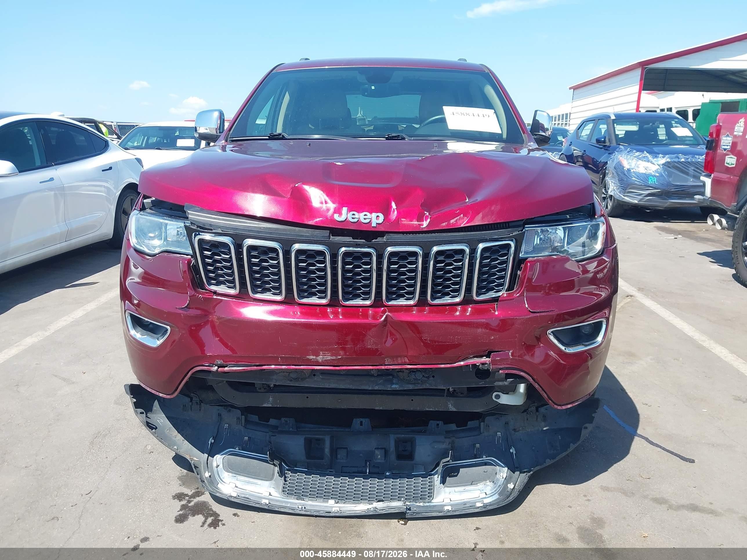 2017 Jeep Grand Cherokee Limited Темно-бордовый vin: 1C4RJEBG0HC770771