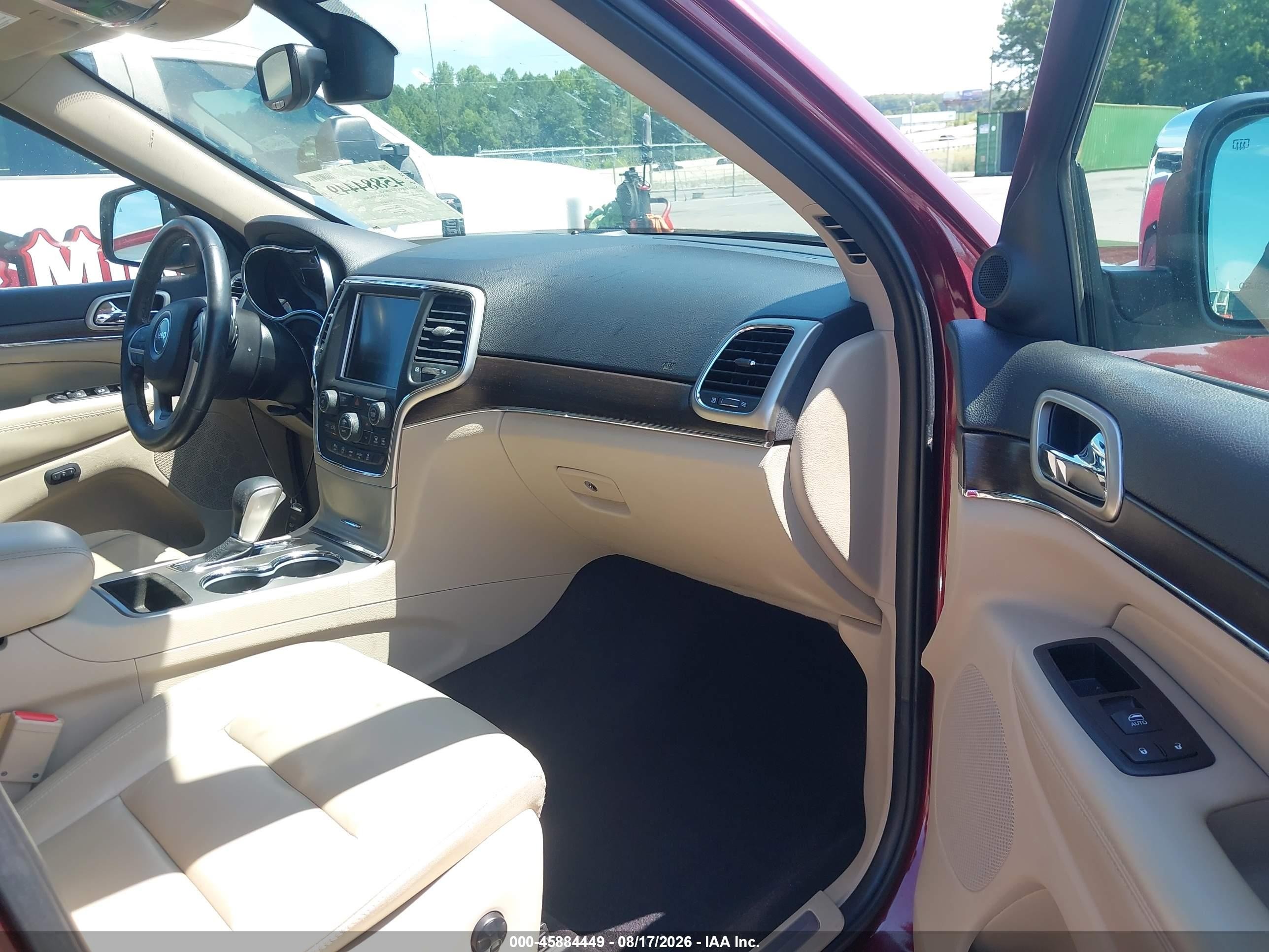 2017 Jeep Grand Cherokee Limited Темно-бордовый vin: 1C4RJEBG0HC770771