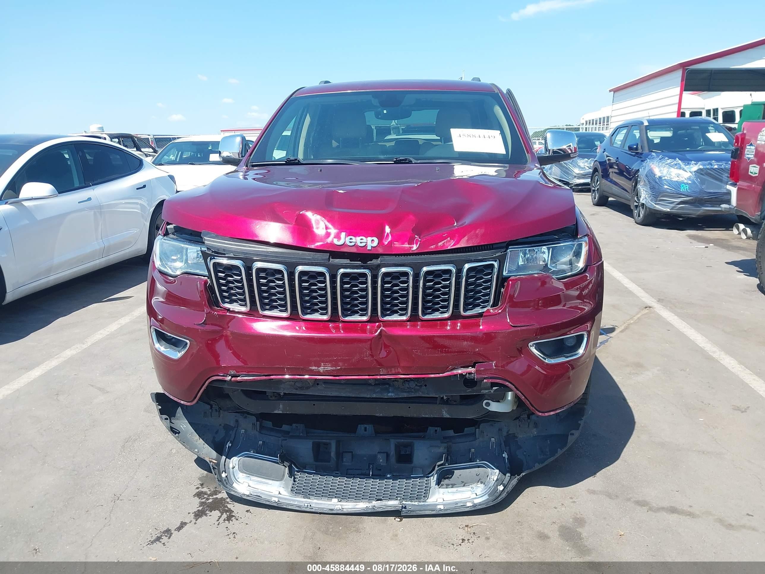 2017 Jeep Grand Cherokee Limited Темно-бордовый vin: 1C4RJEBG0HC770771