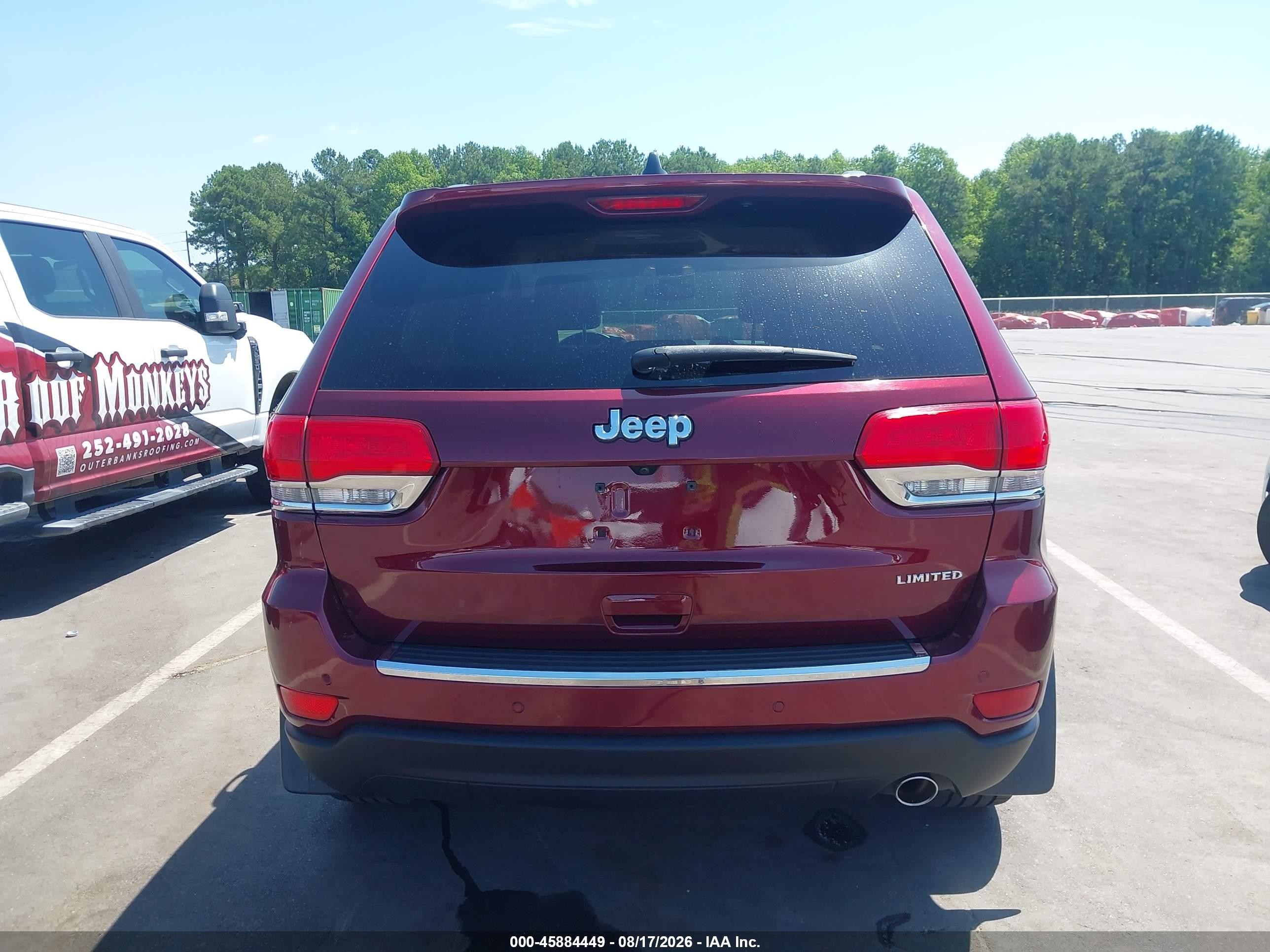 2017 Jeep Grand Cherokee Limited Темно-бордовый vin: 1C4RJEBG0HC770771