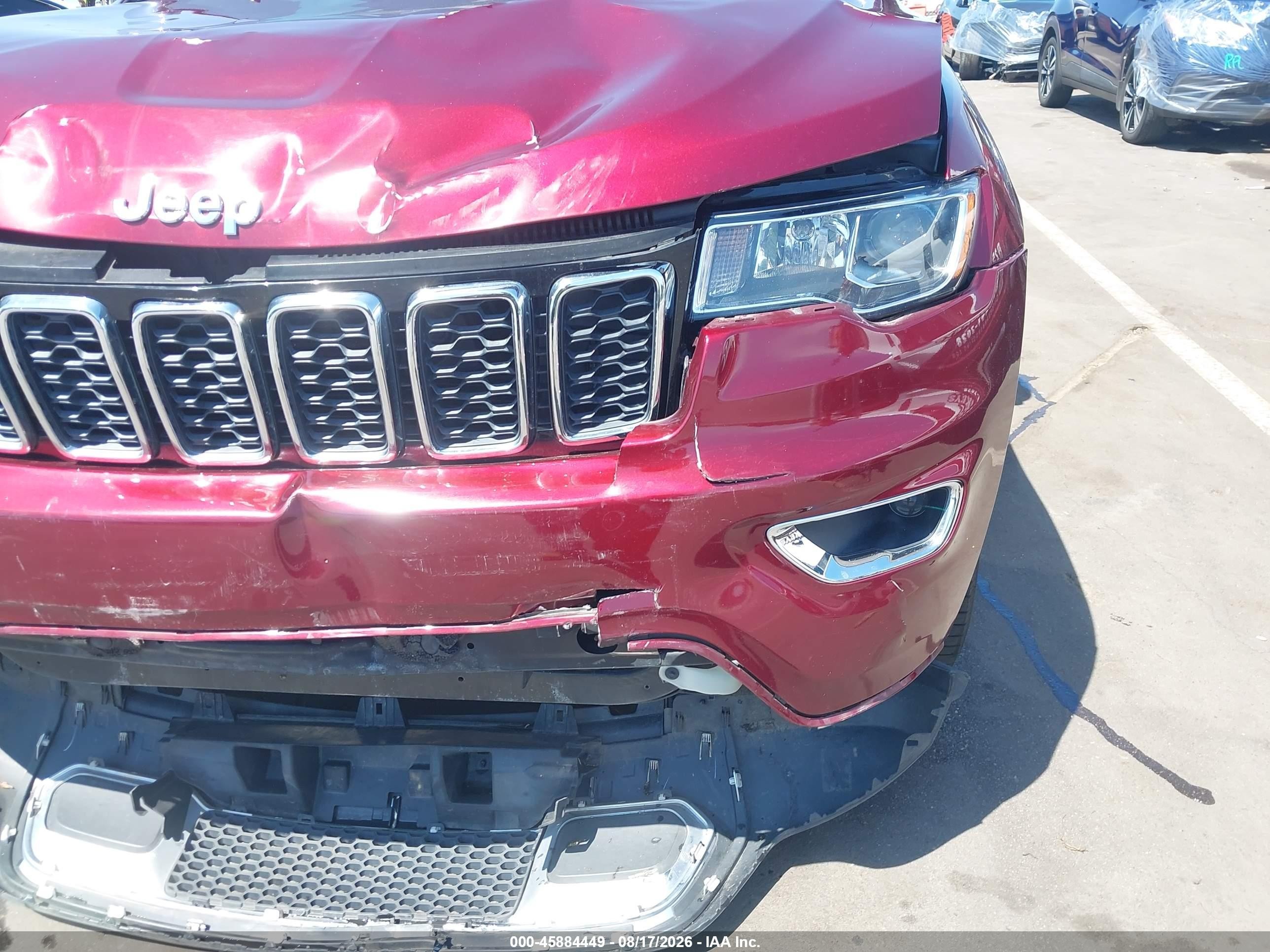 2017 Jeep Grand Cherokee Limited Темно-бордовый vin: 1C4RJEBG0HC770771