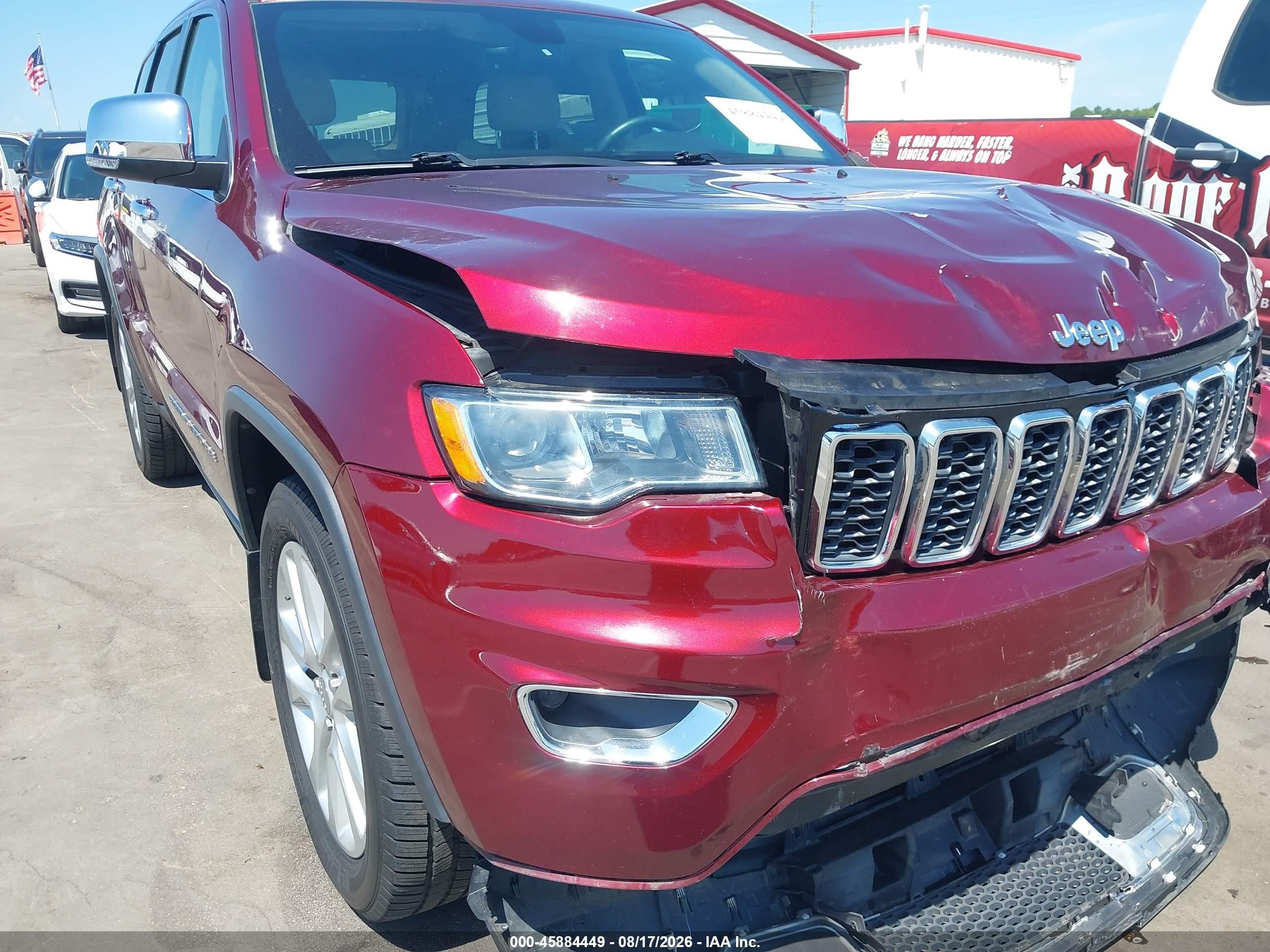 2017 Jeep Grand Cherokee Limited Темно-бордовый vin: 1C4RJEBG0HC770771