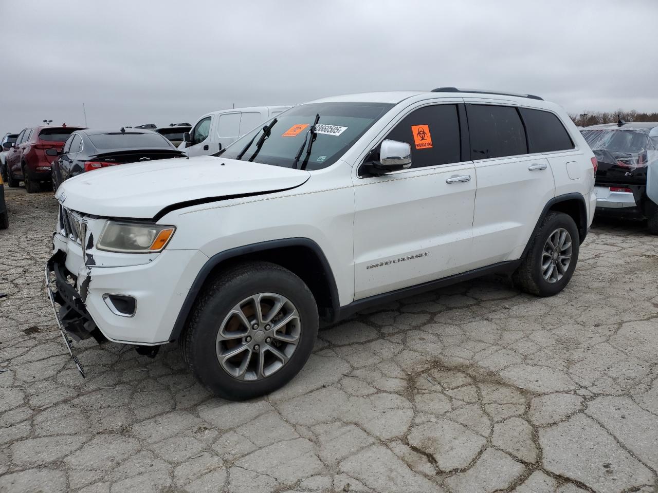 2014 Jeep Grand Cherokee Limited White vin: 1C4RJEBG1EC303385